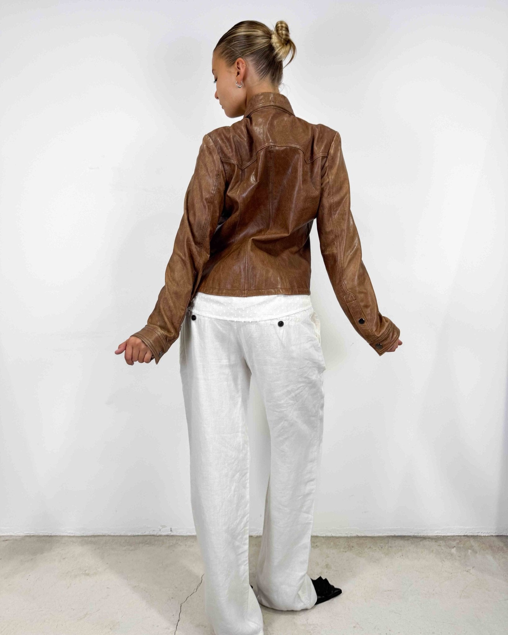 The Courtney leather jacket - rig vert
