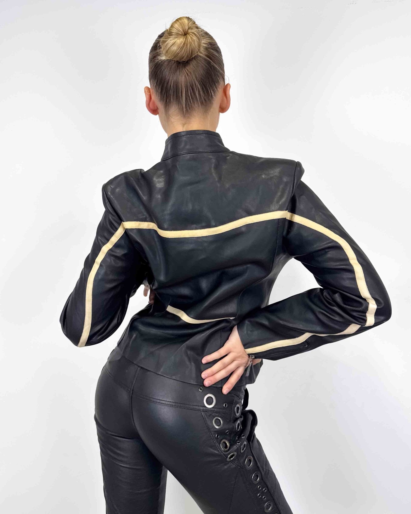 The Daisy leather jacket - rig vert