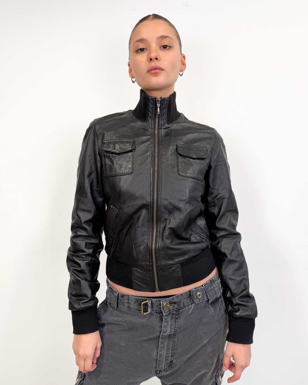 The Dalena leather jacket - rig vert
