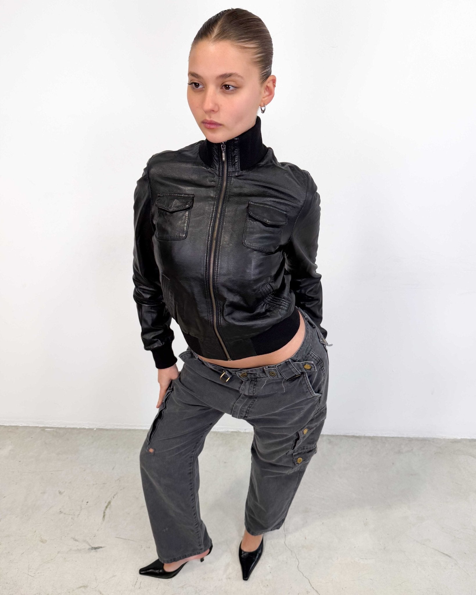 The Dalena leather jacket - rig vert