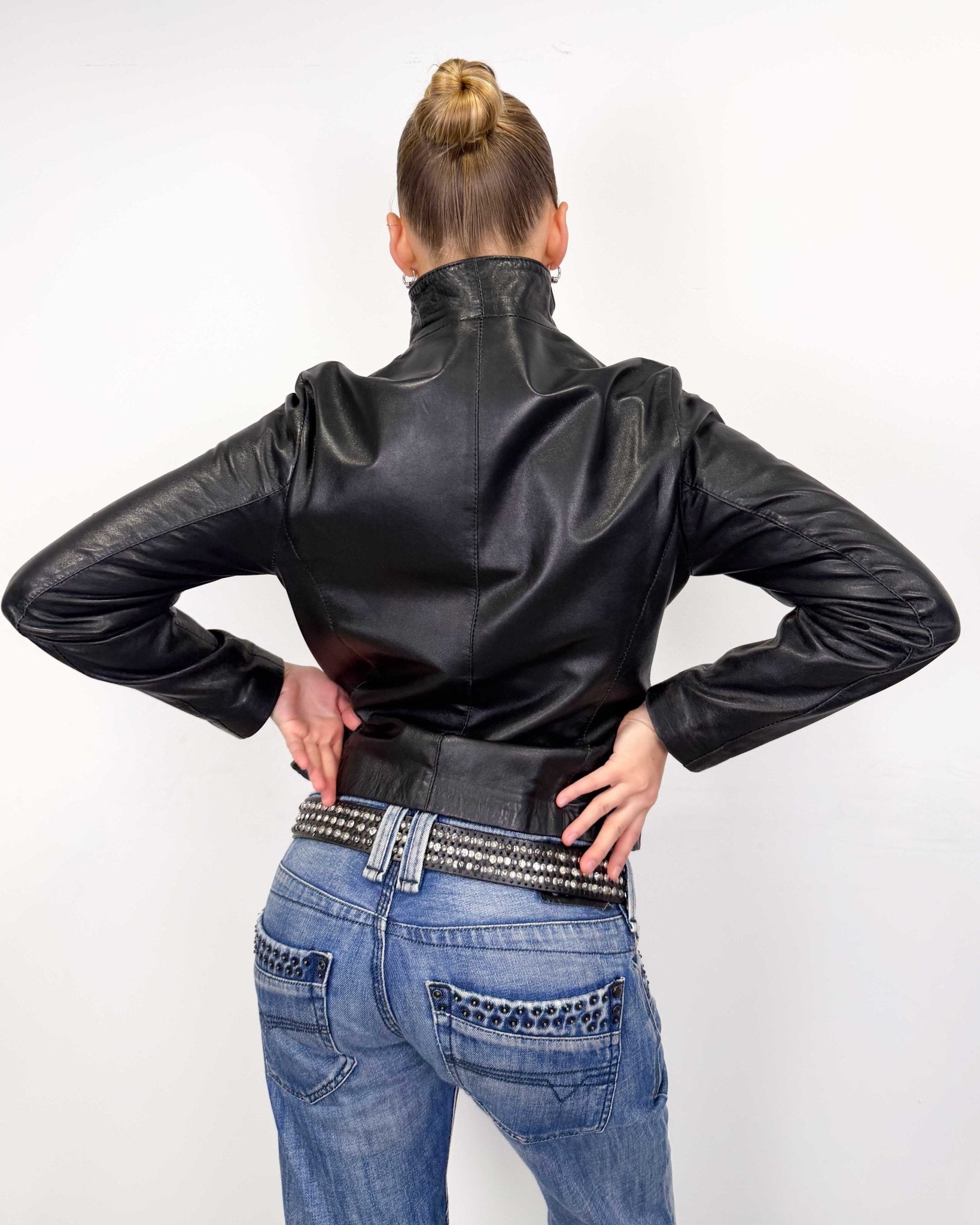 The Dalia leather jacket - rig vert