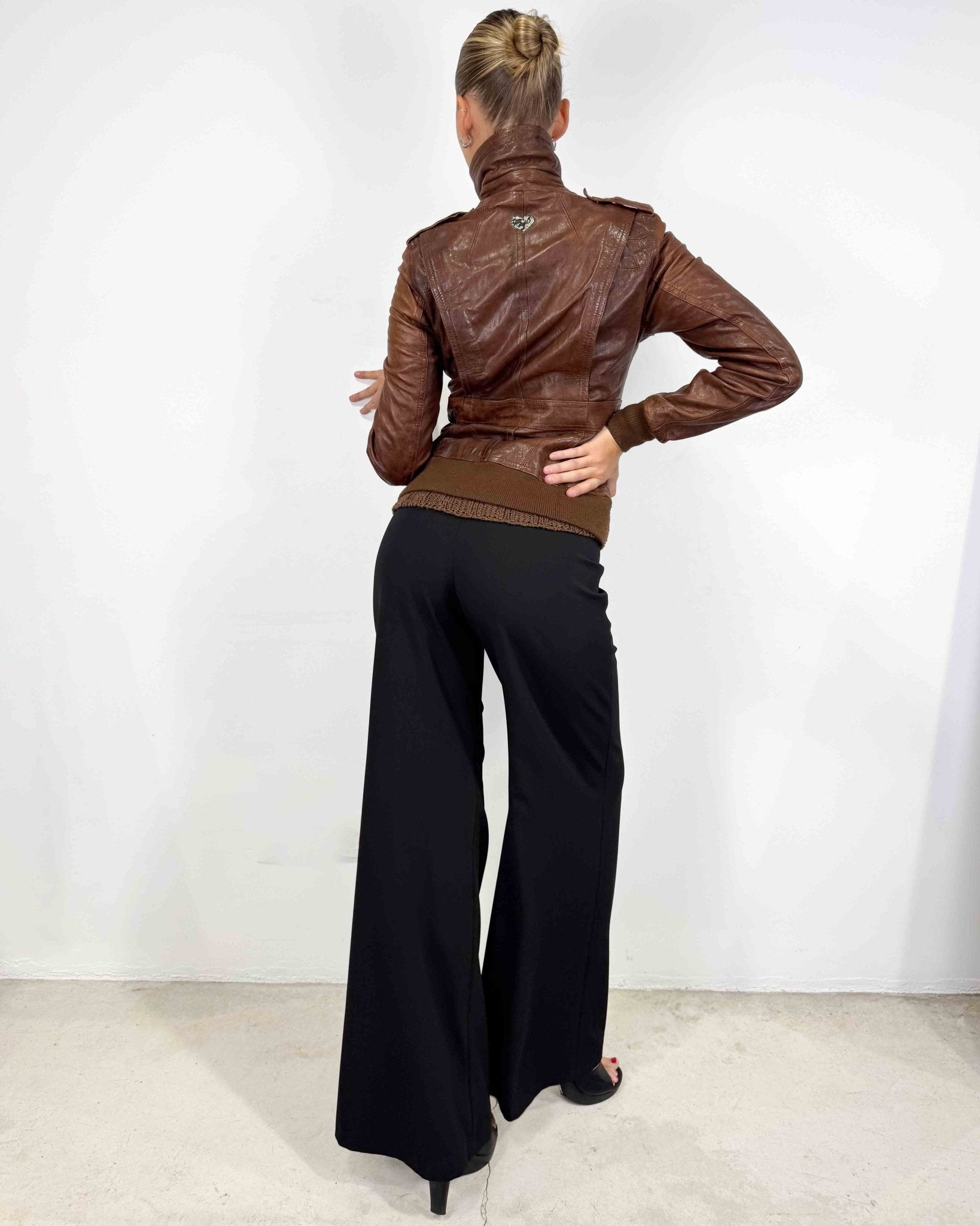 The Dalia leather jacket - rig vert