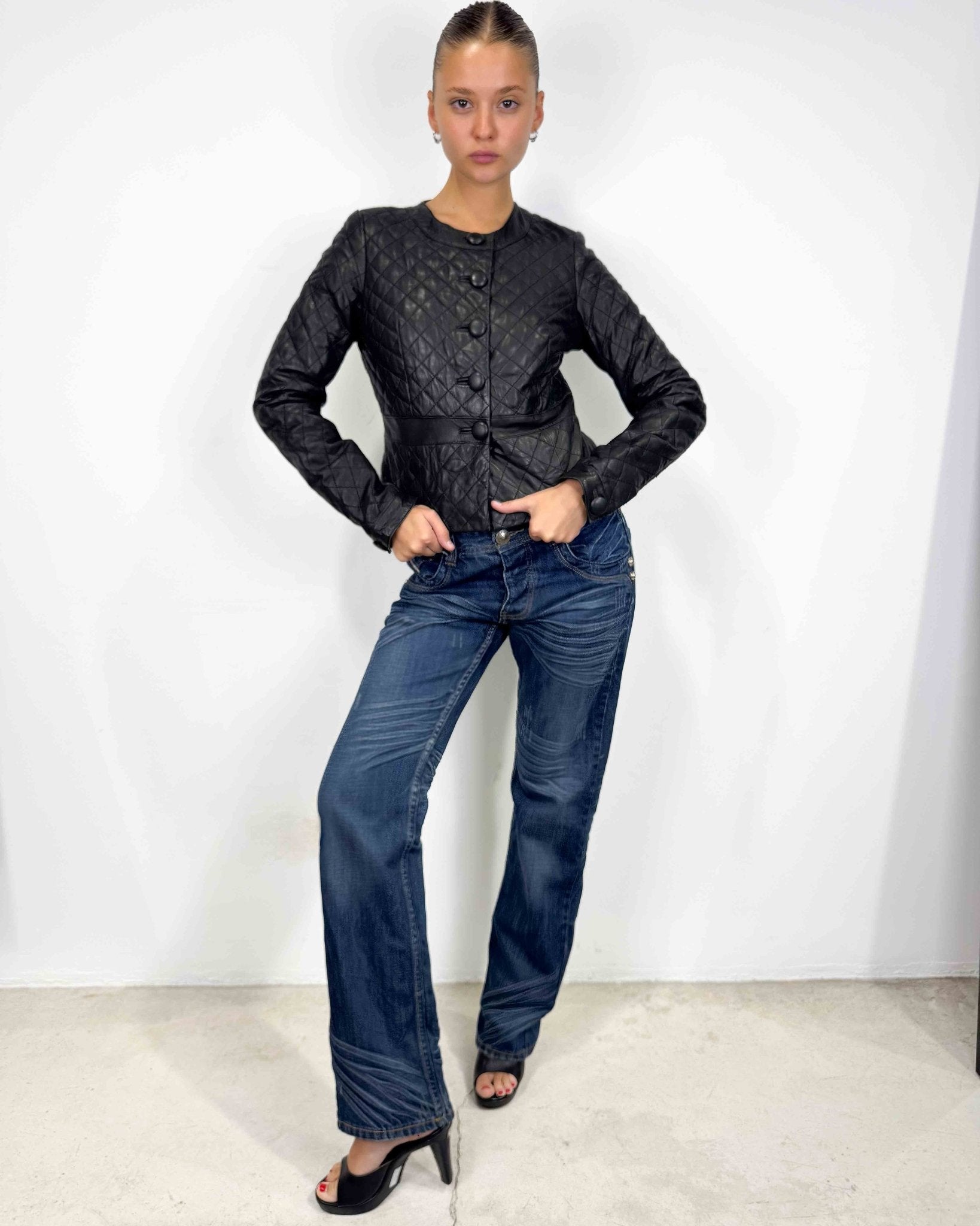 The Daliah leather jacket - rig vert