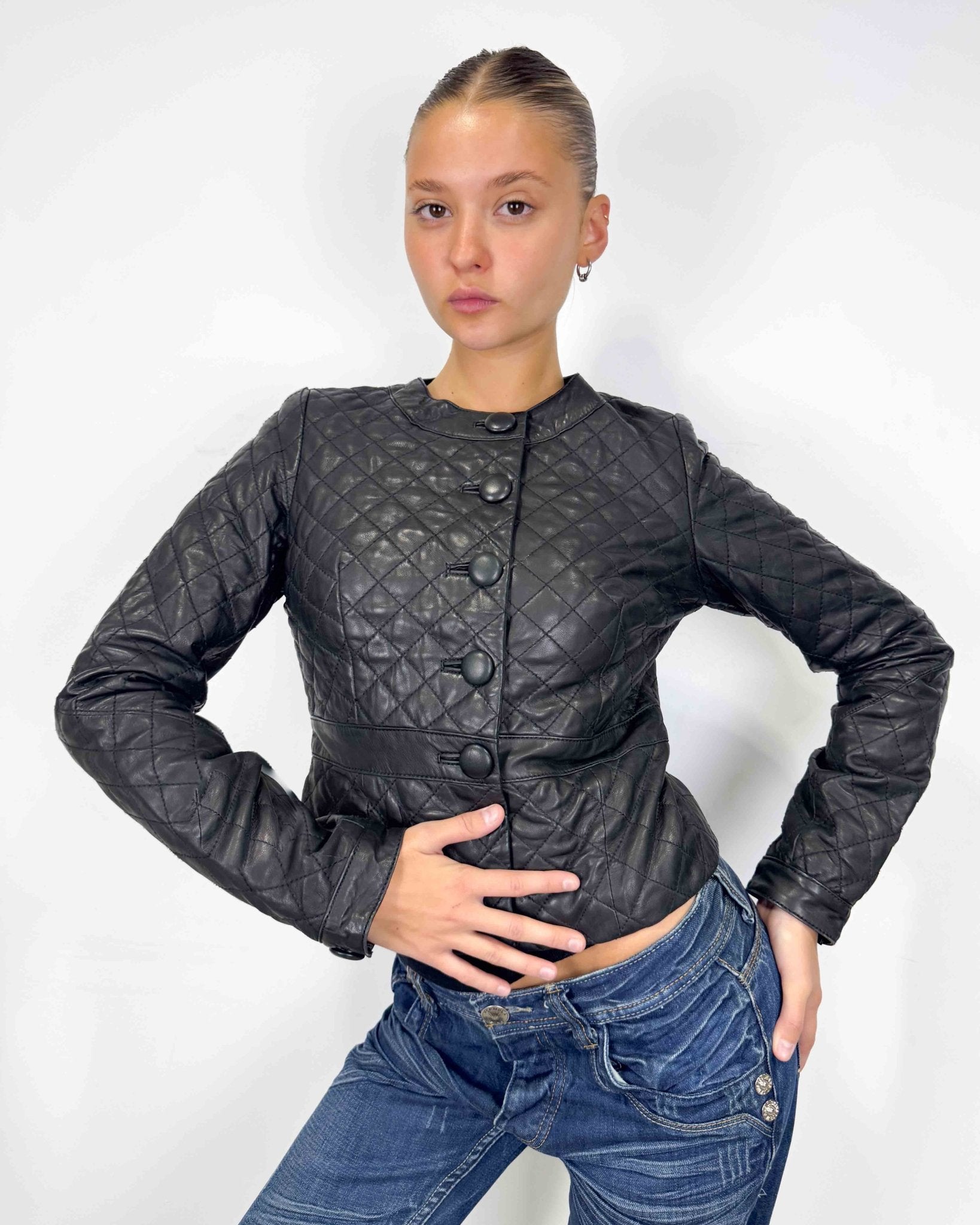 The Daliah leather jacket - rig vert