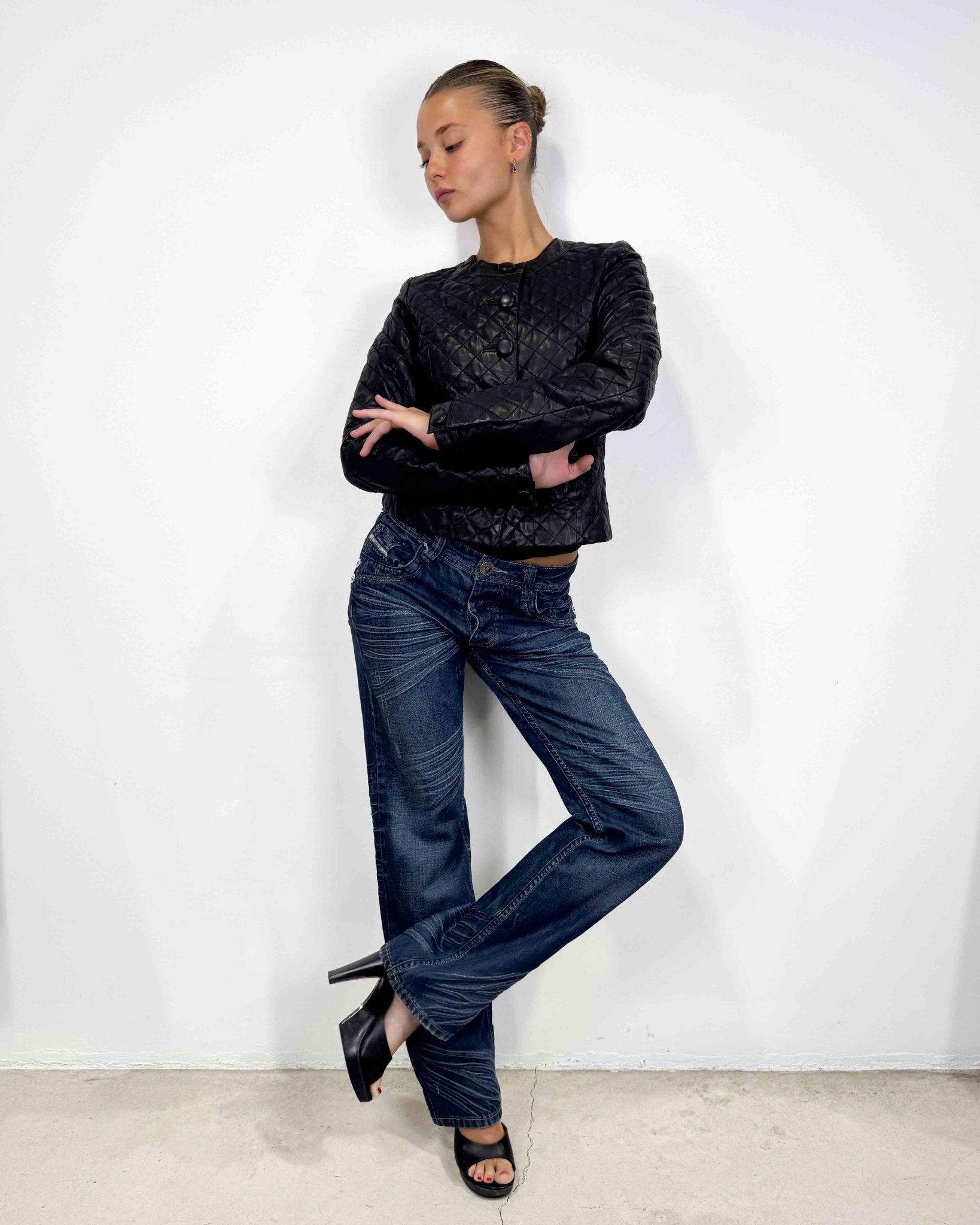 The Daliah leather jacket - rig vert