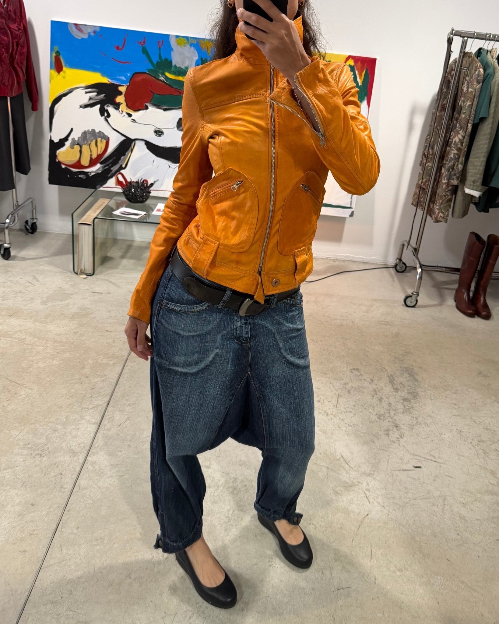 The Dalisay leather jacket - rig vert