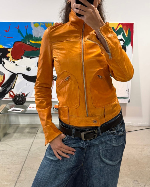 The Dalisay leather jacket - rig vert