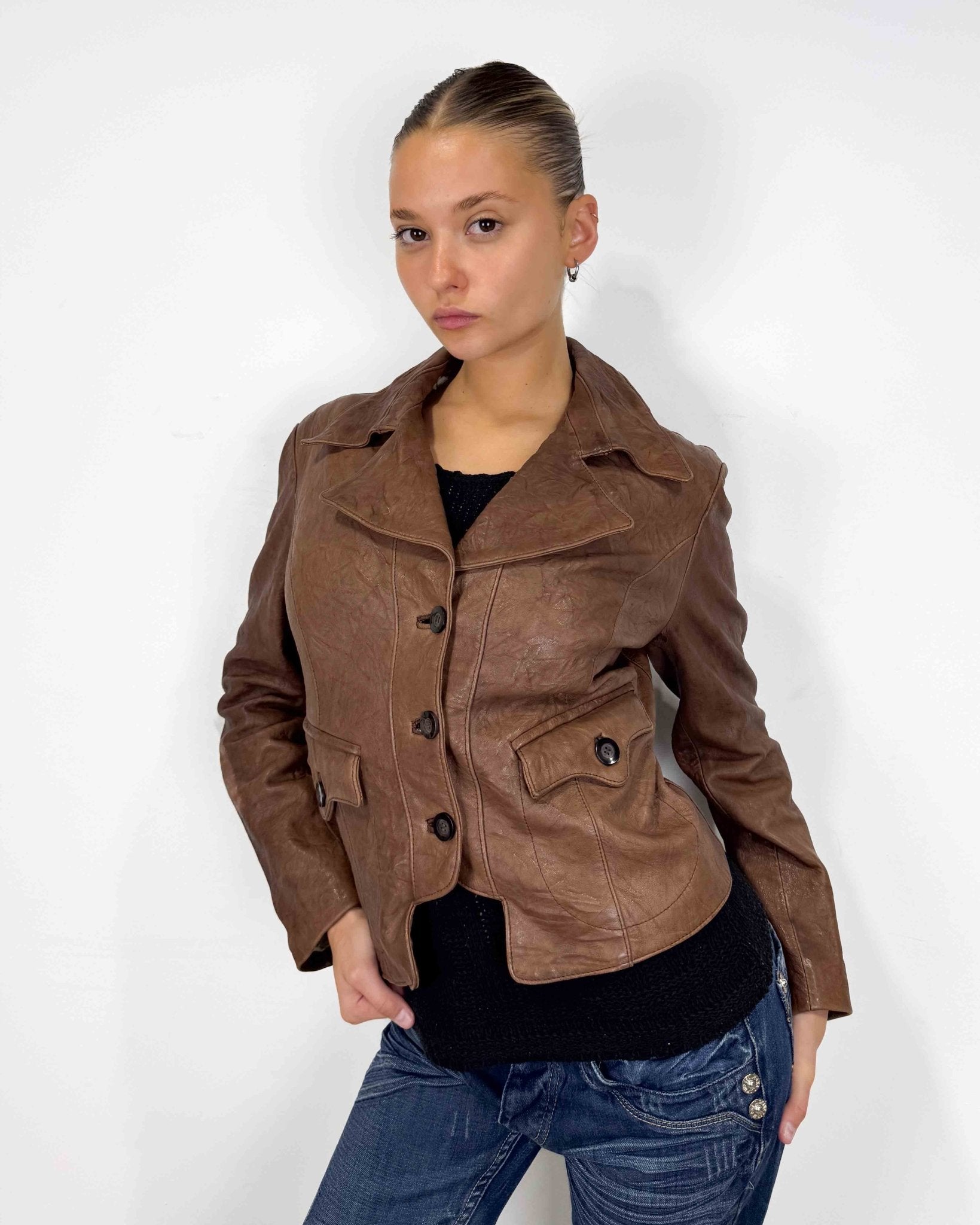 The Dally leather jacket - rig vert