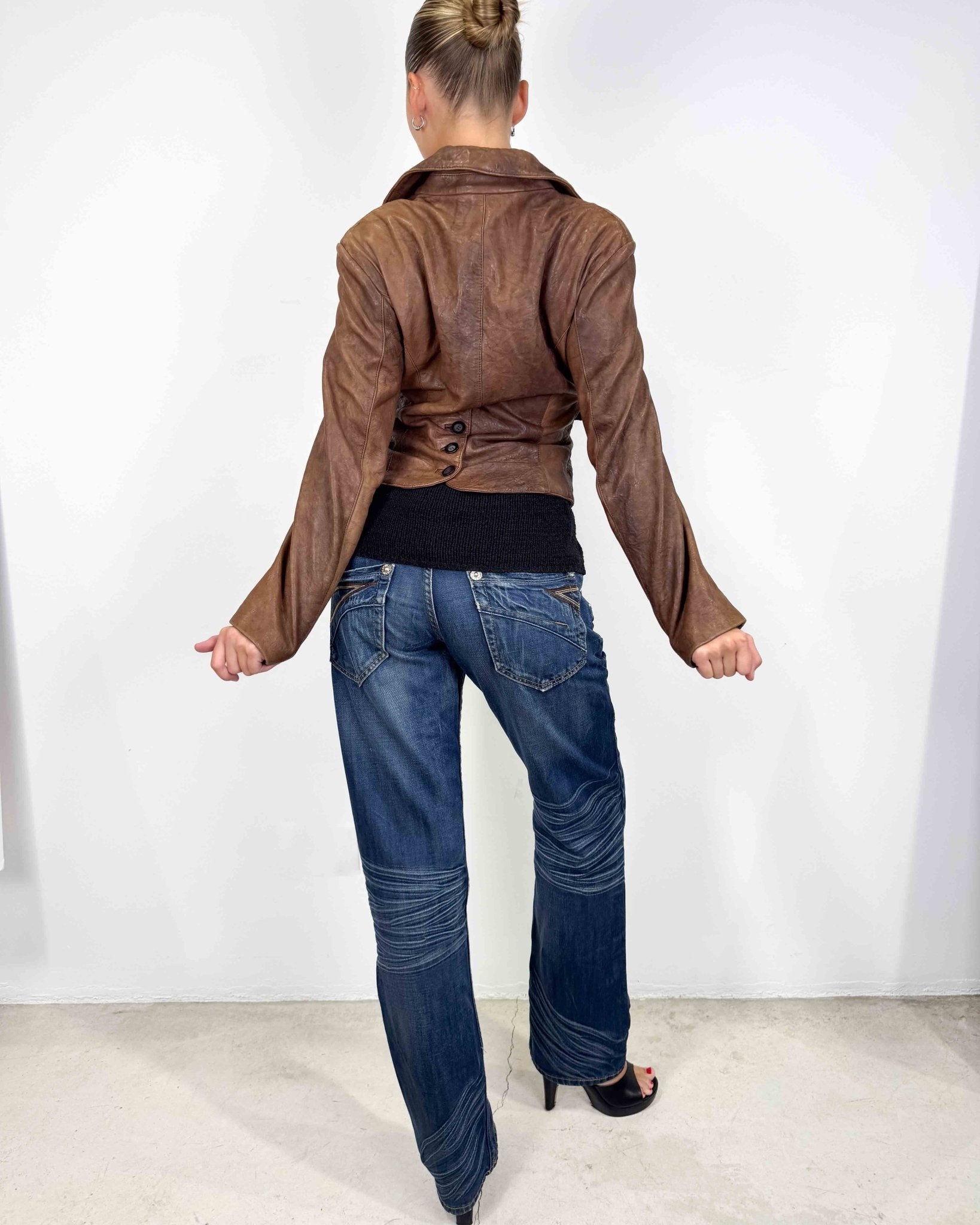 The Dally leather jacket - rig vert