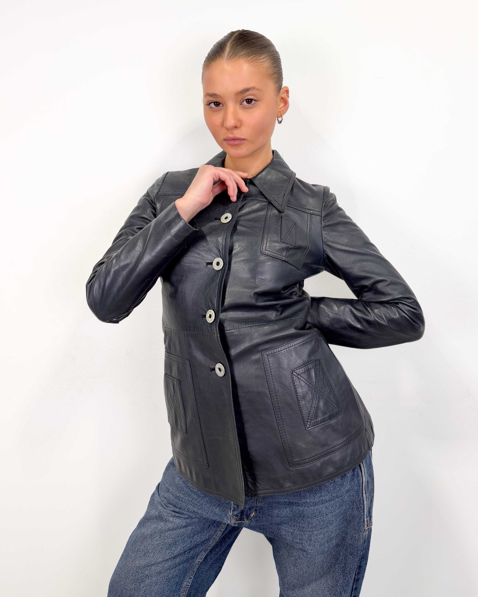 The Dayanne leather jacket - rig vert