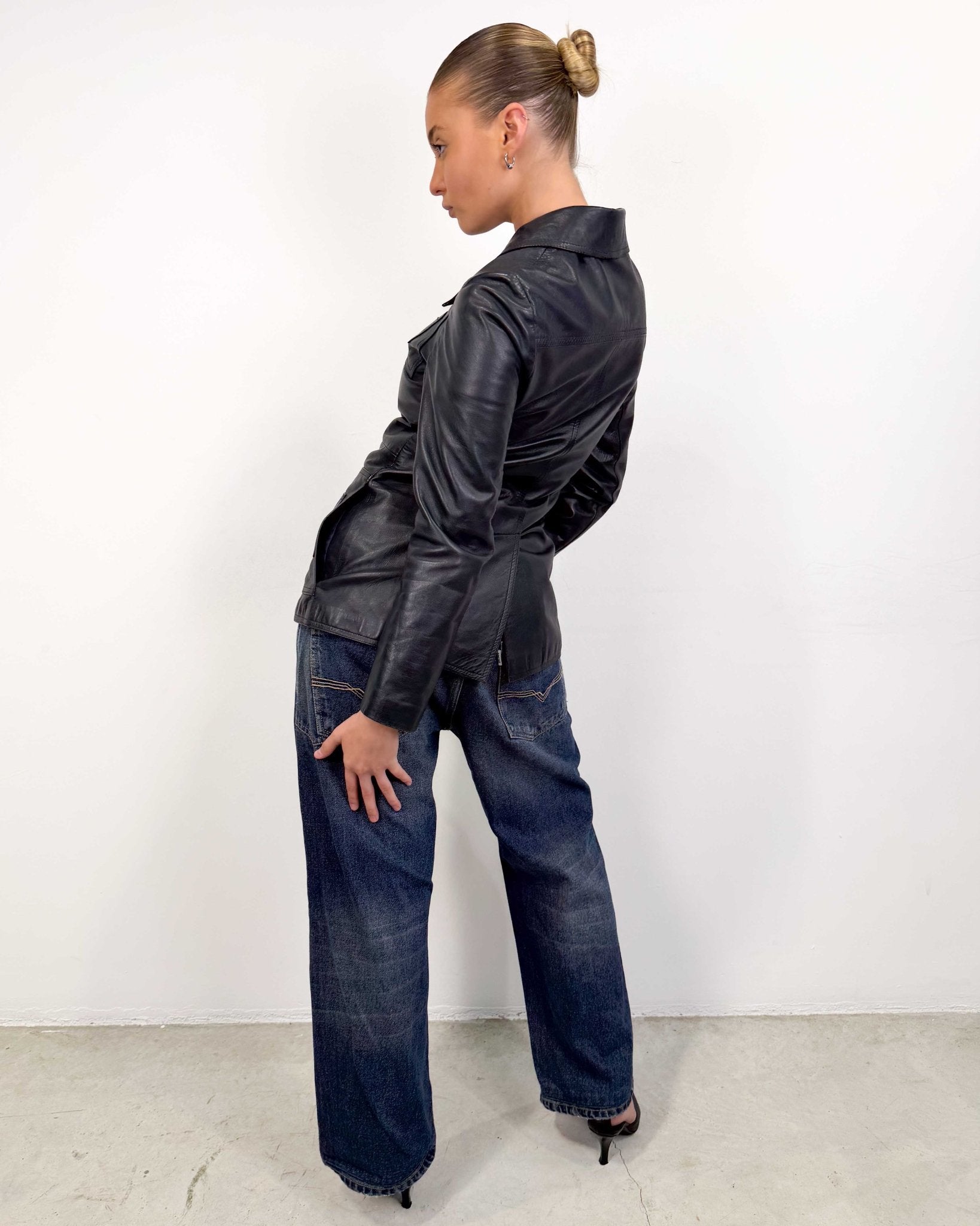 The Dayanne leather jacket - rig vert