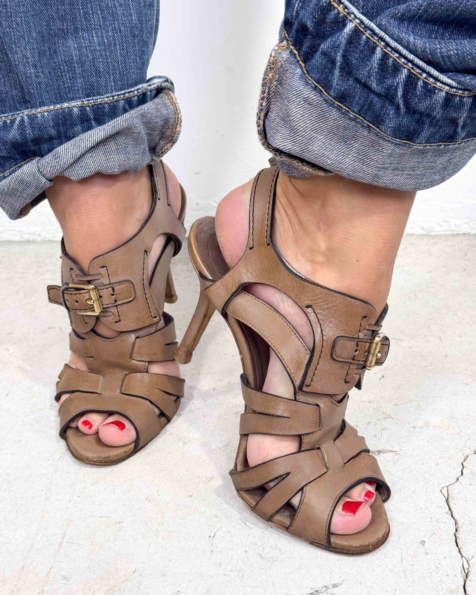 The Delilah leather heels by Christian Dior - rig vert