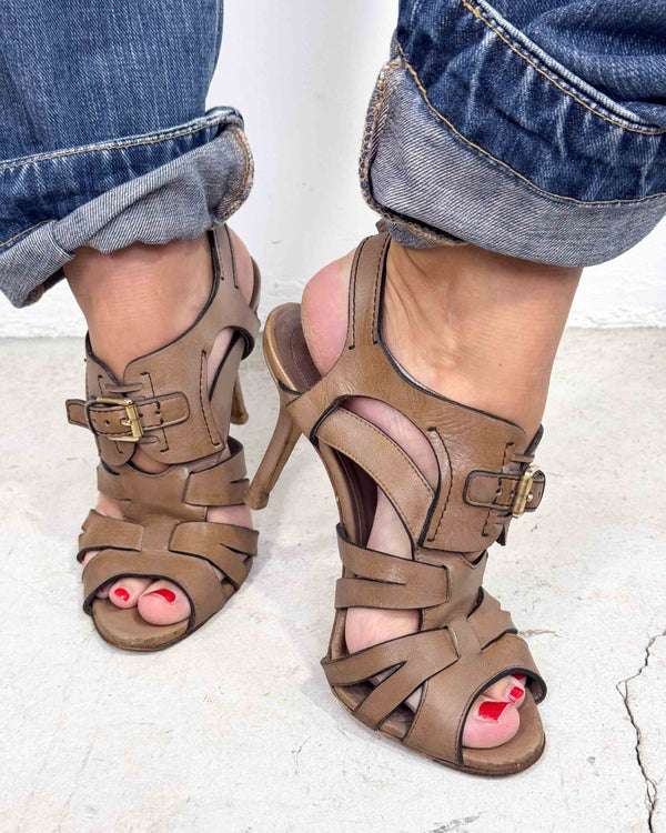 The Delilah leather heels by Christian Dior - rig vert