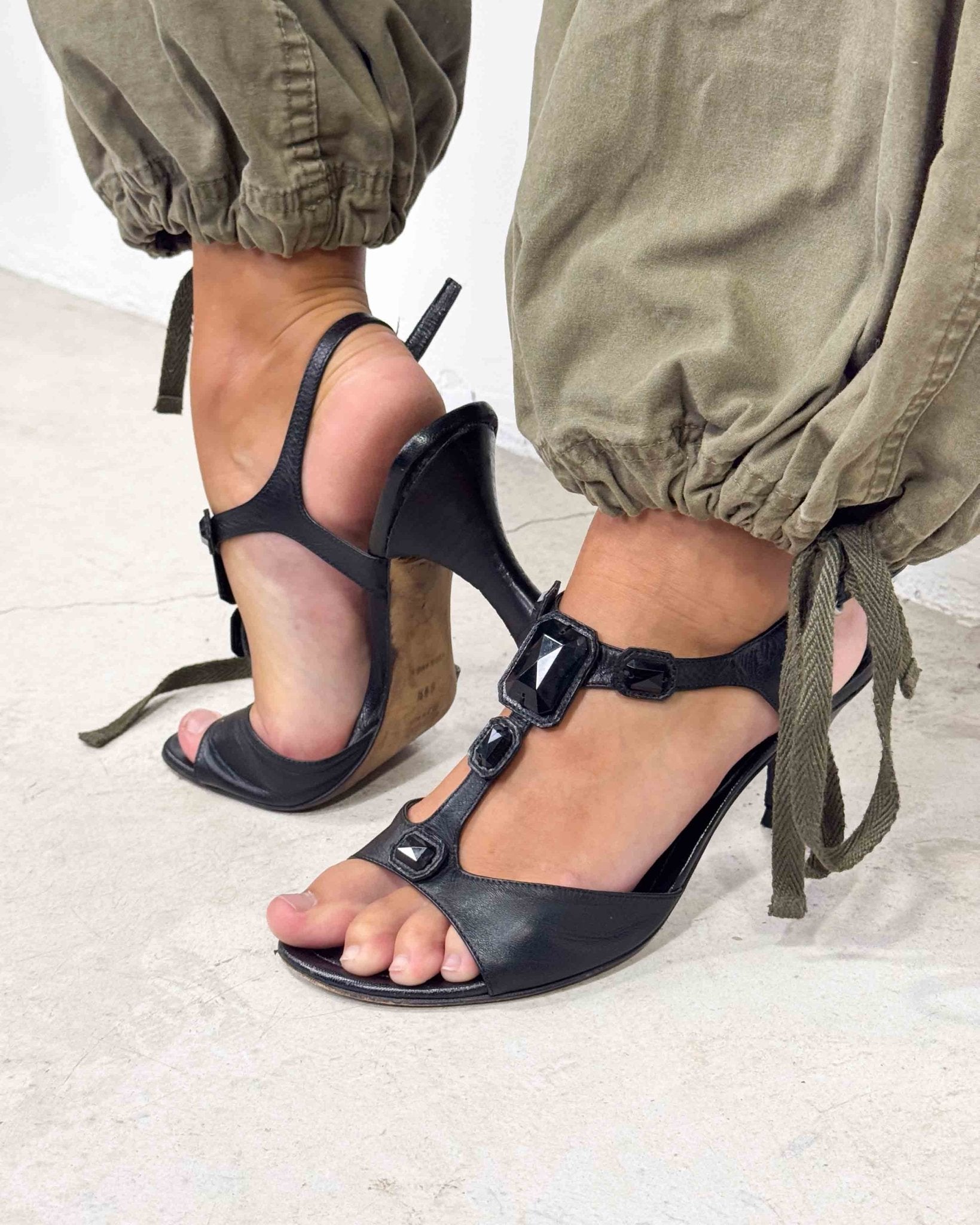 The Diane sandals by Miu Miu - rig vert