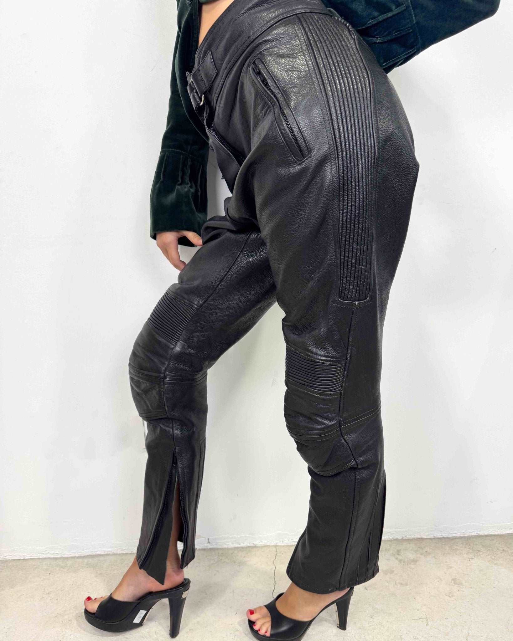 The Dilara leather pants - rig vert