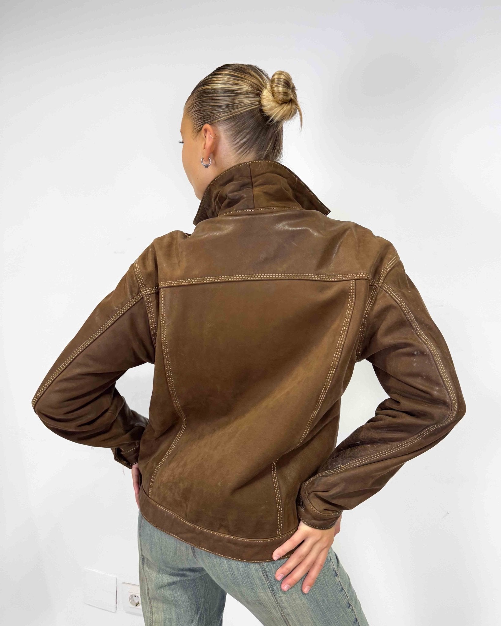 The Dulce leather jacket - rig vert