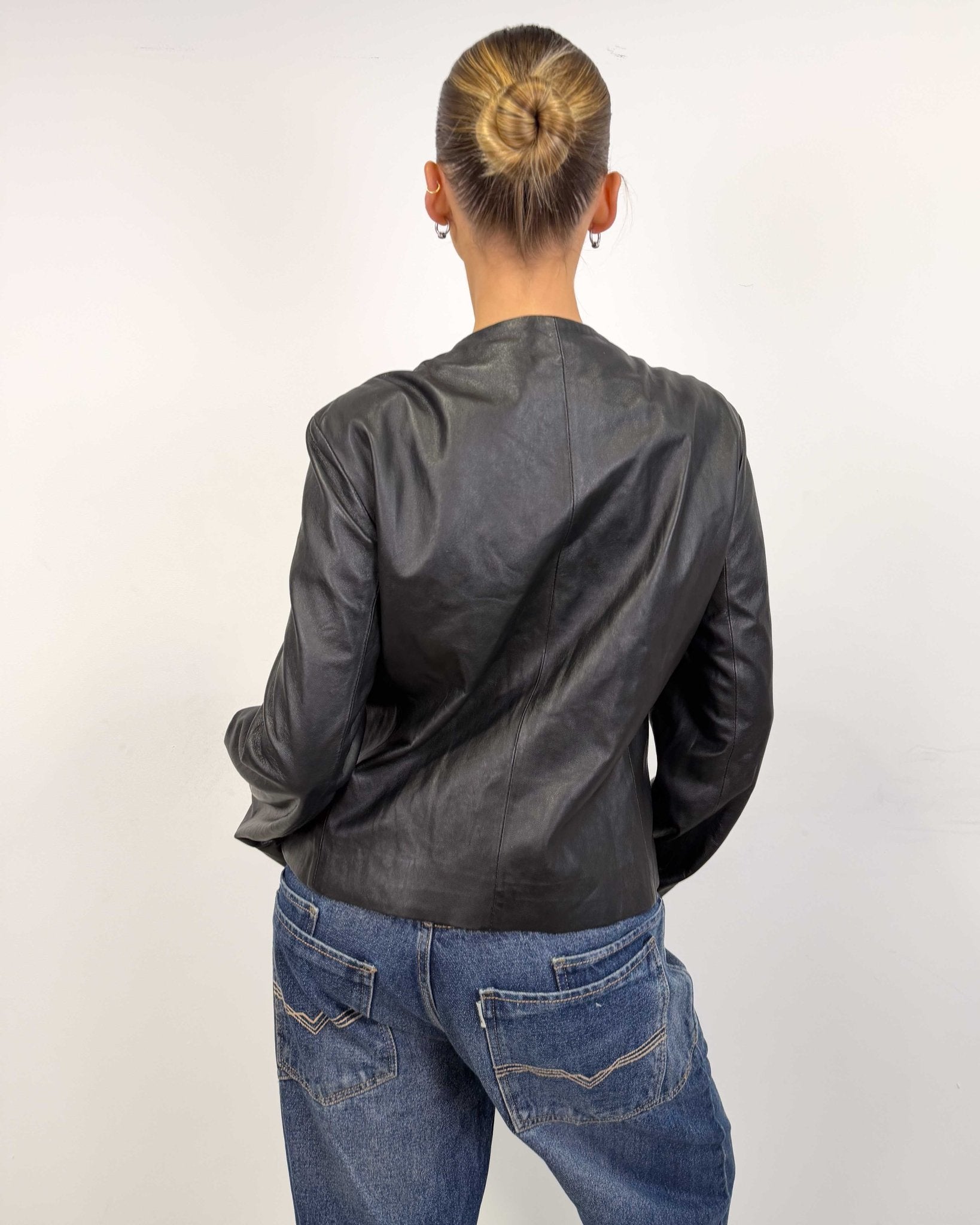The Duna leather jacket - rig vert