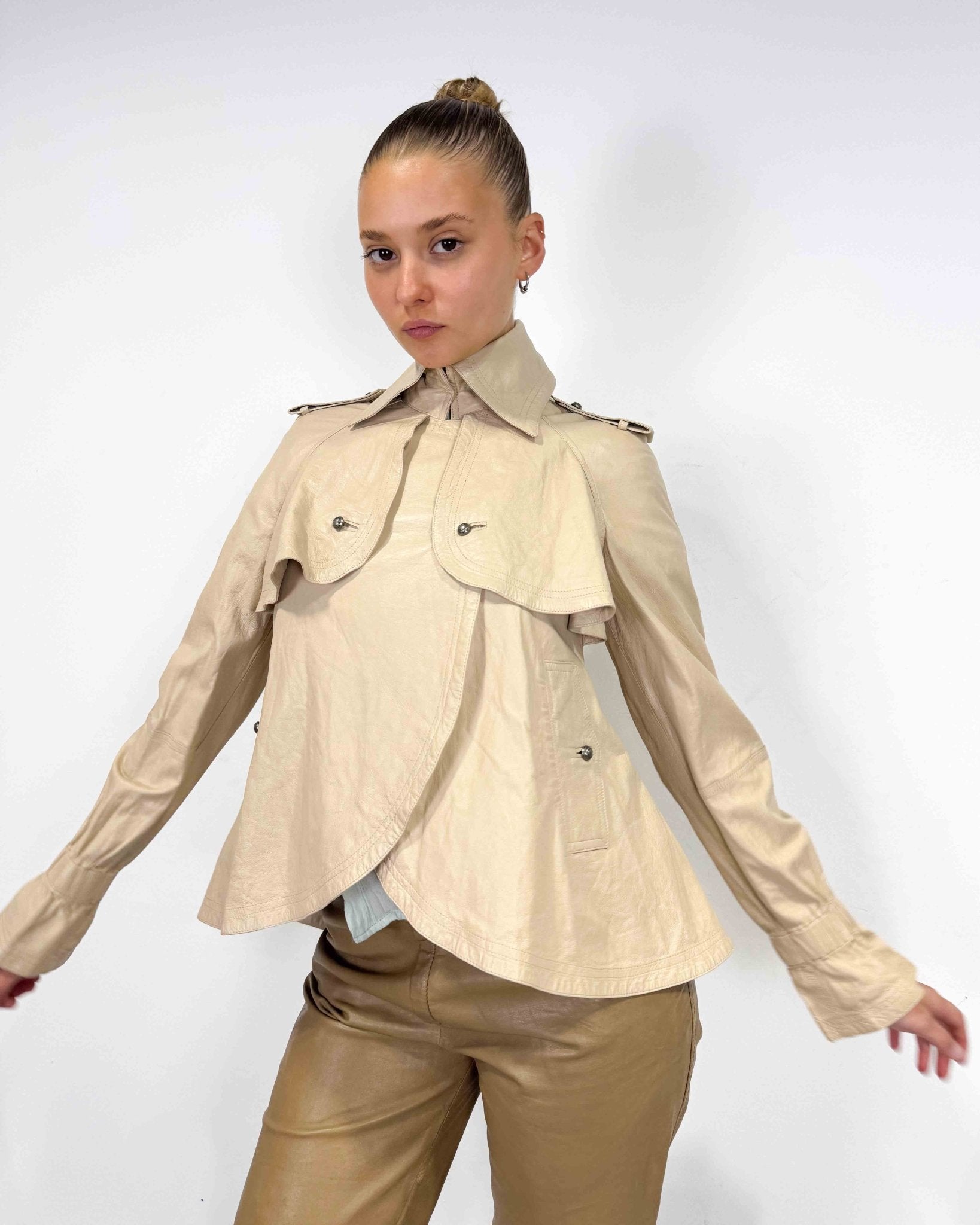 The Elaine leather jacket - rig vert