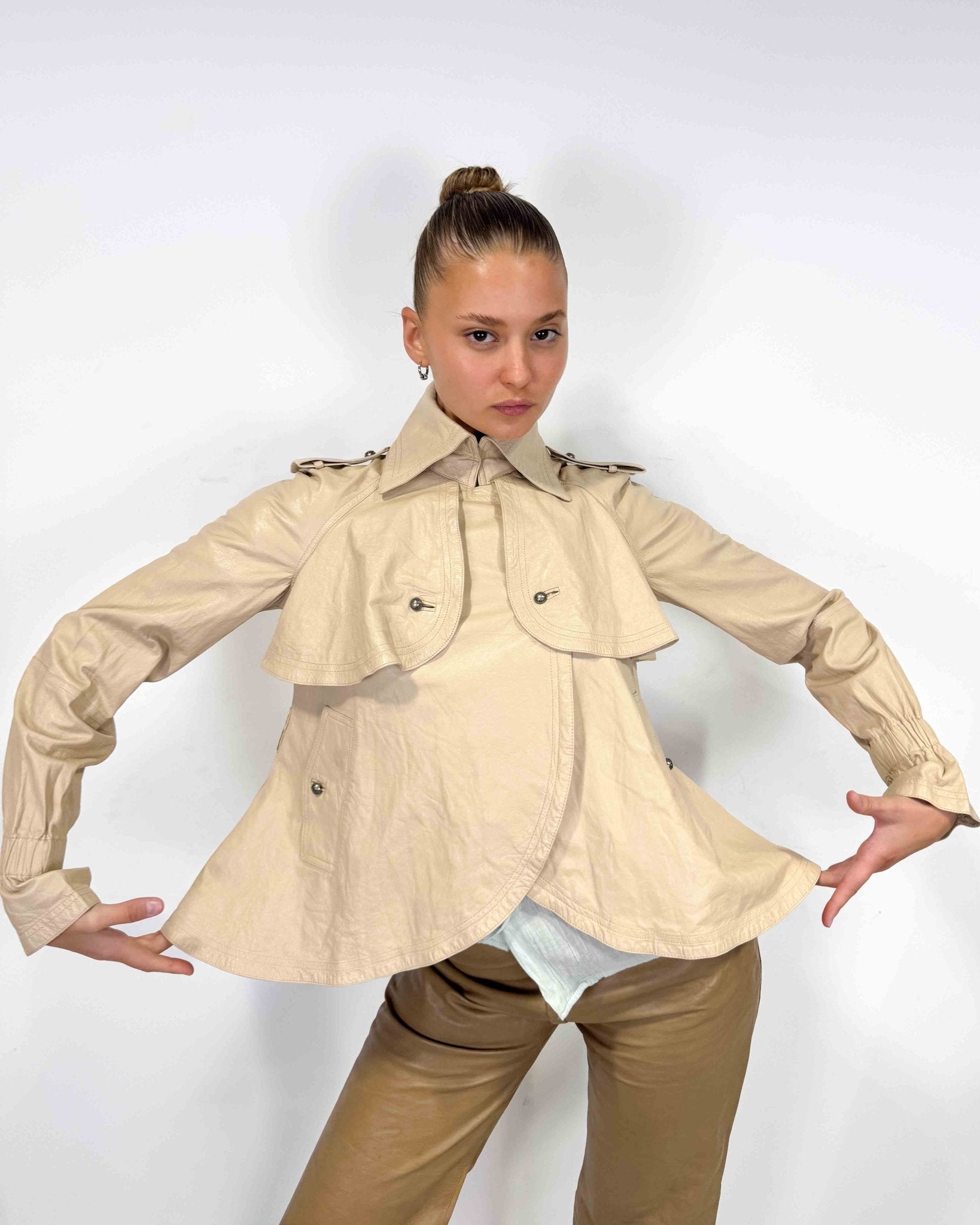 The Elaine leather jacket - rig vert