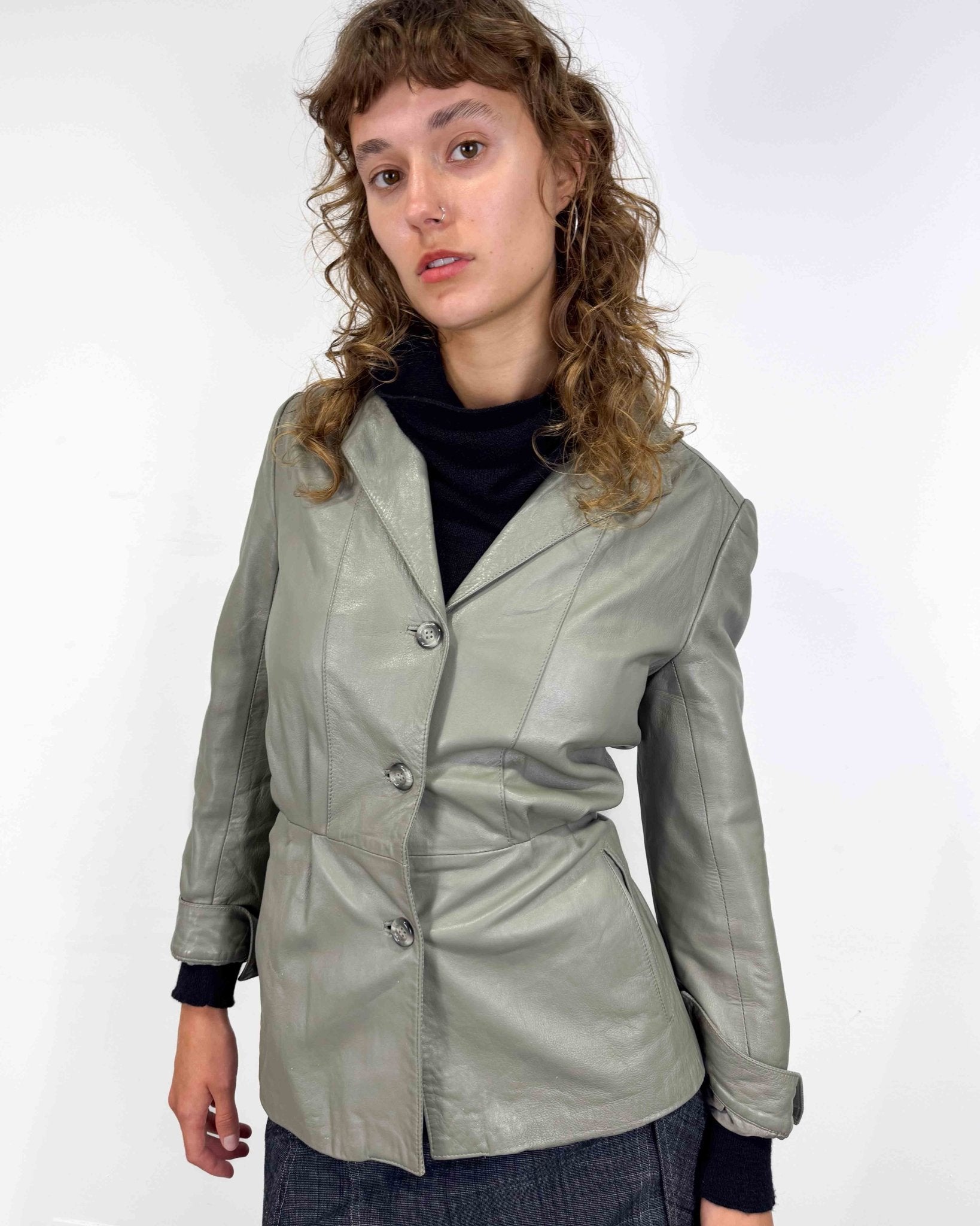 The Elaine leather jacket - rig vert