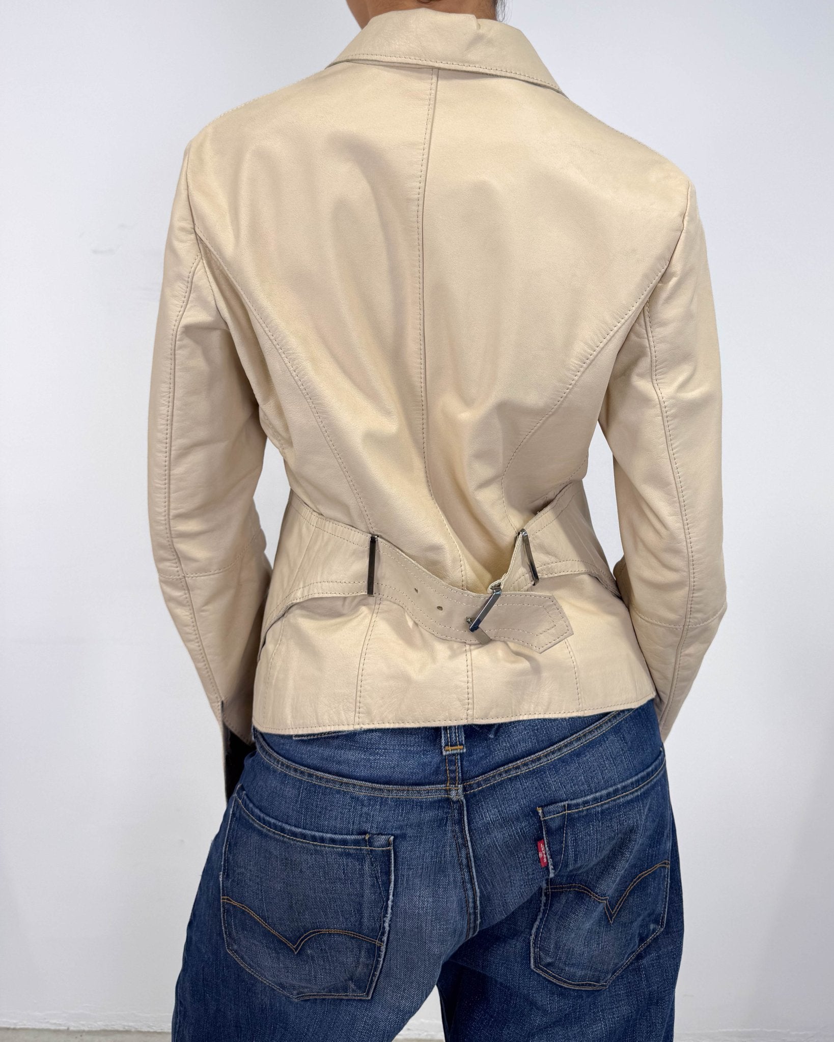 The Elia leather blazer - rig vert
