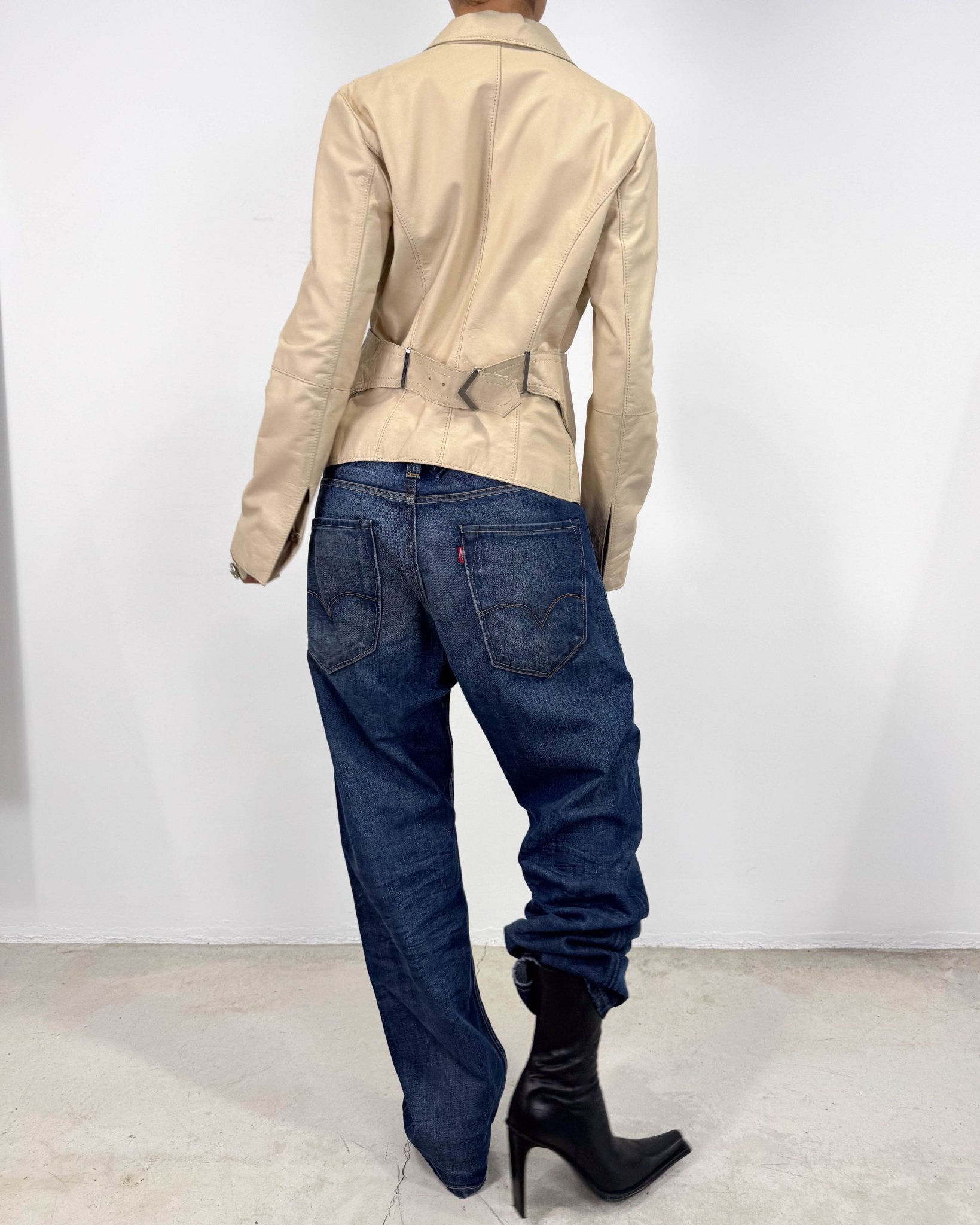 The Elia leather blazer - rig vert