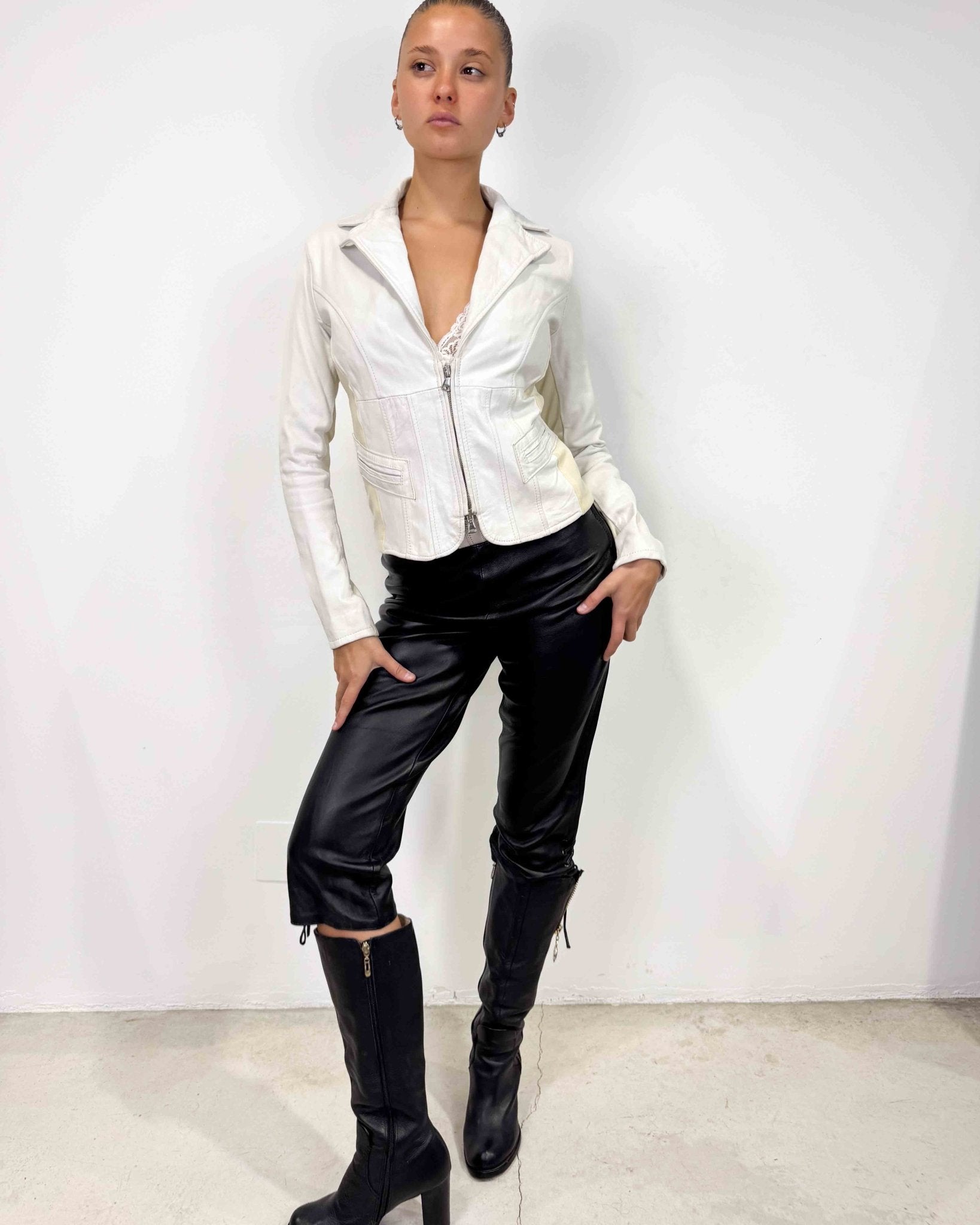 The Ellie leather jacket - rig vert
