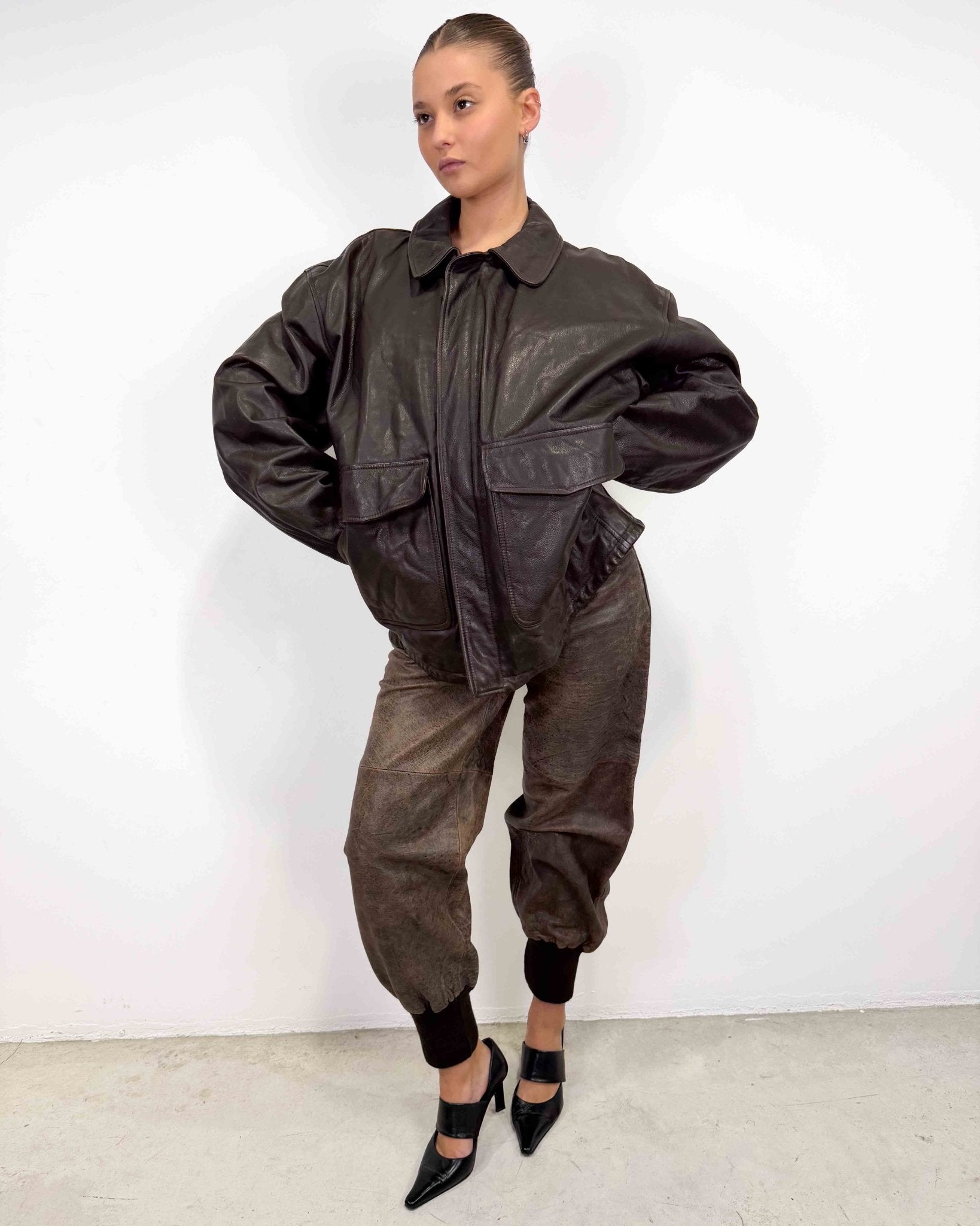 The Enola leather jacket - rig vert