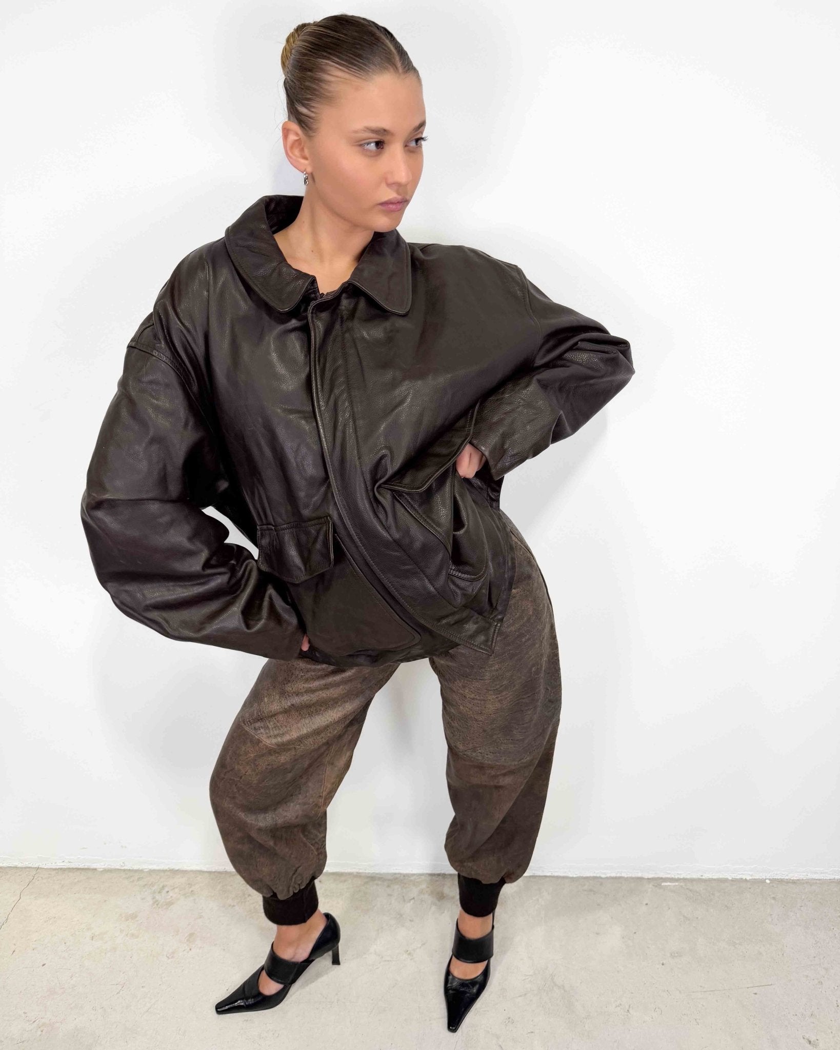 The Enola leather jacket - rig vert