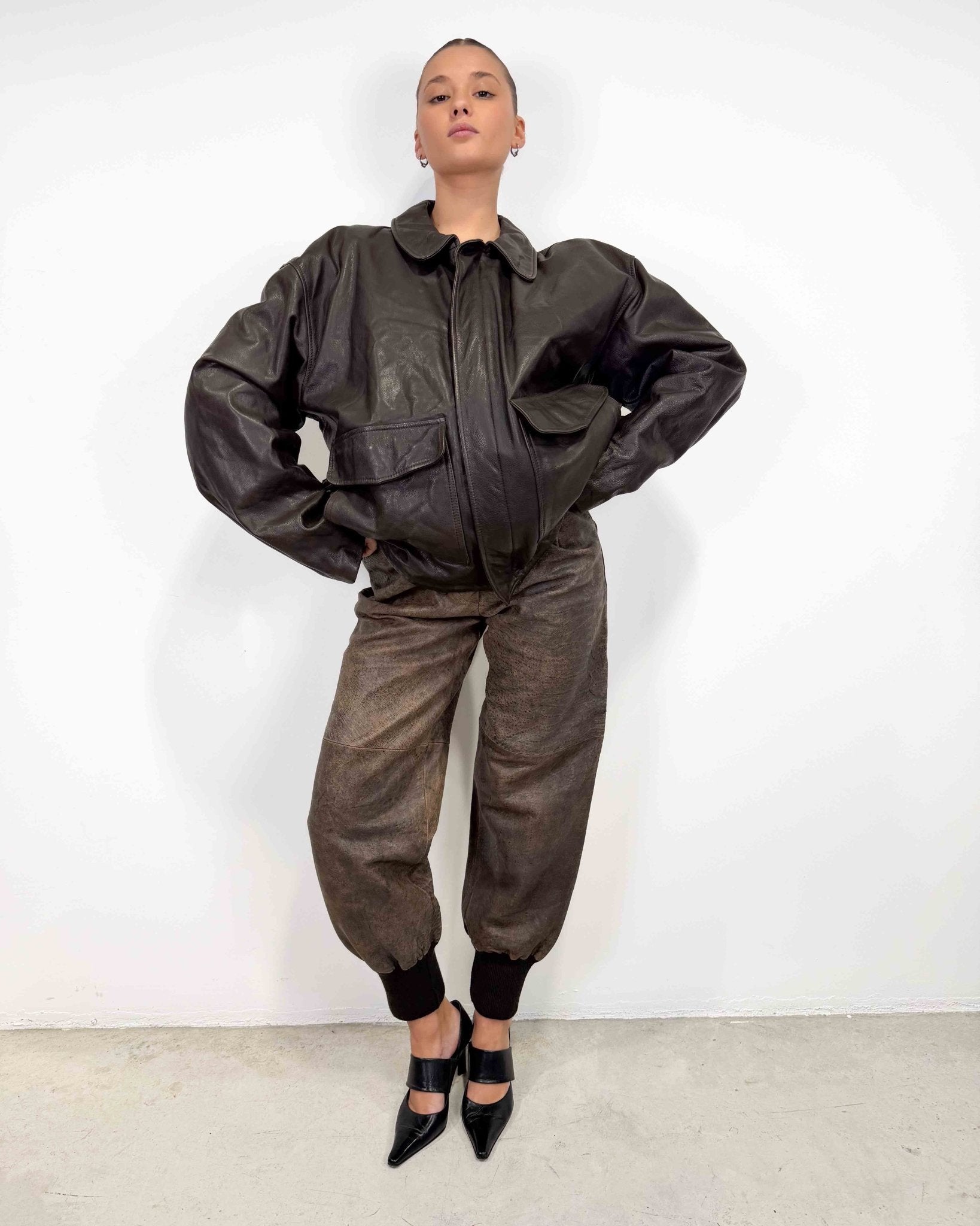 The Enola leather jacket - rig vert