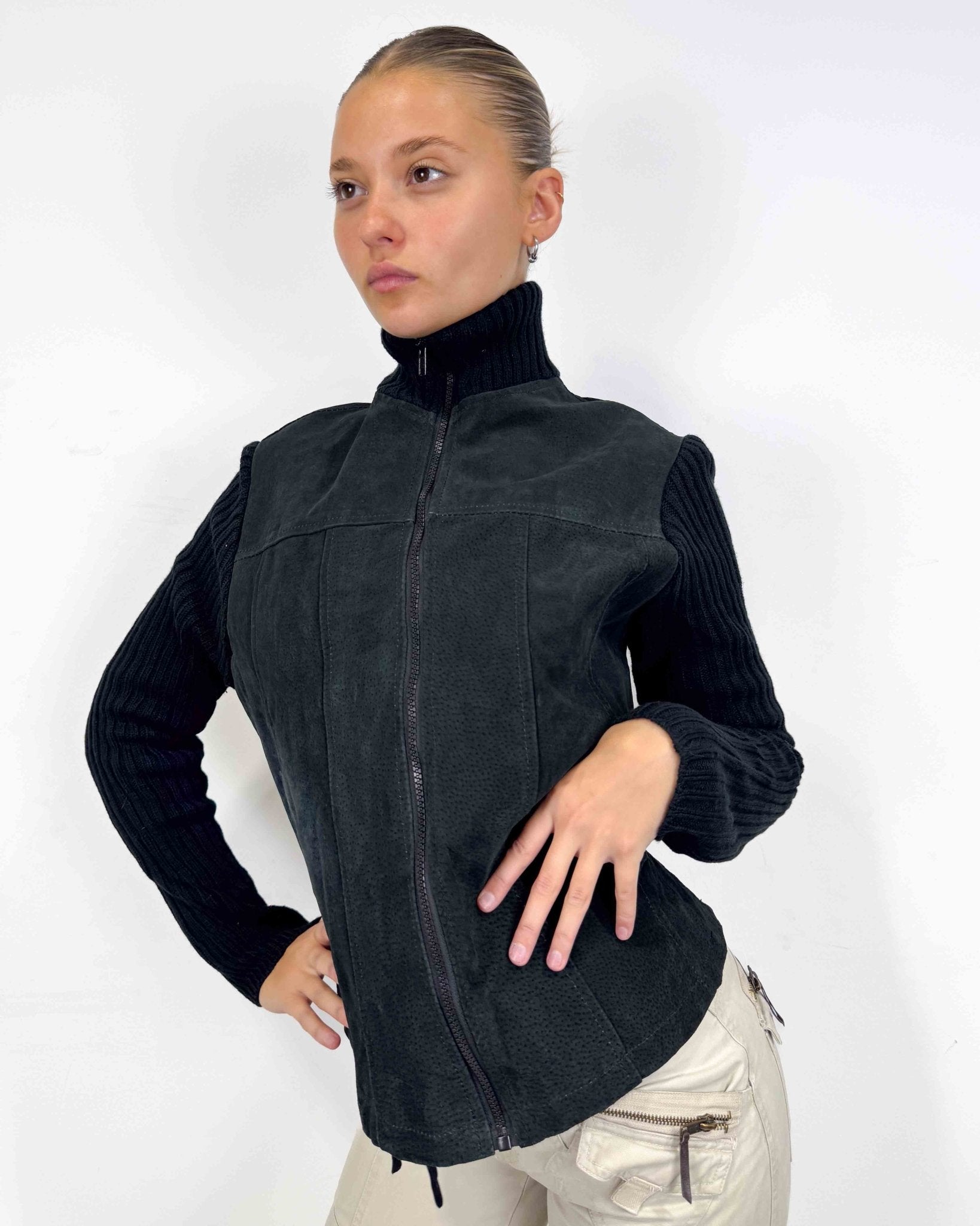 The Enya leather jacket - rig vert