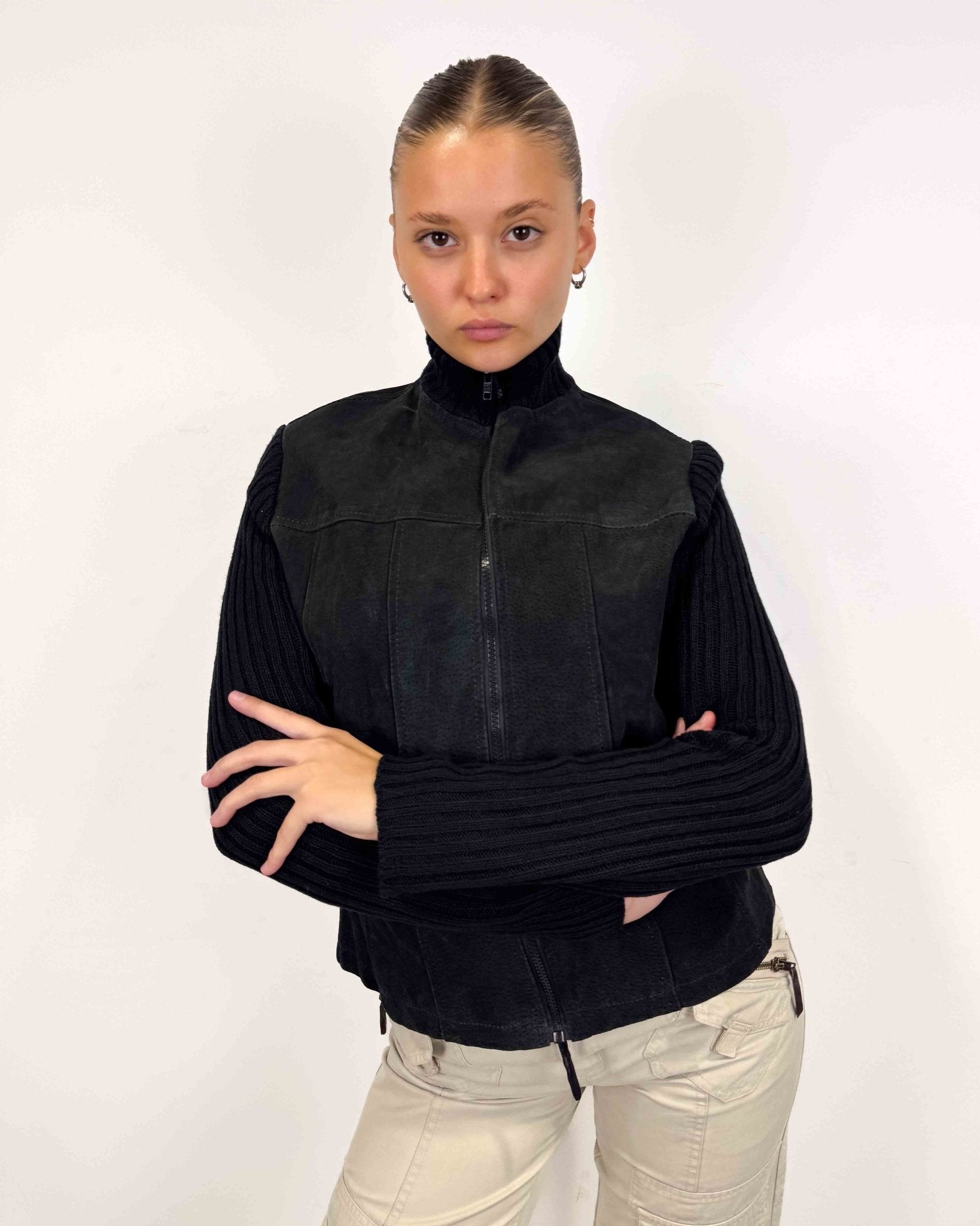 The Enya leather jacket - rig vert