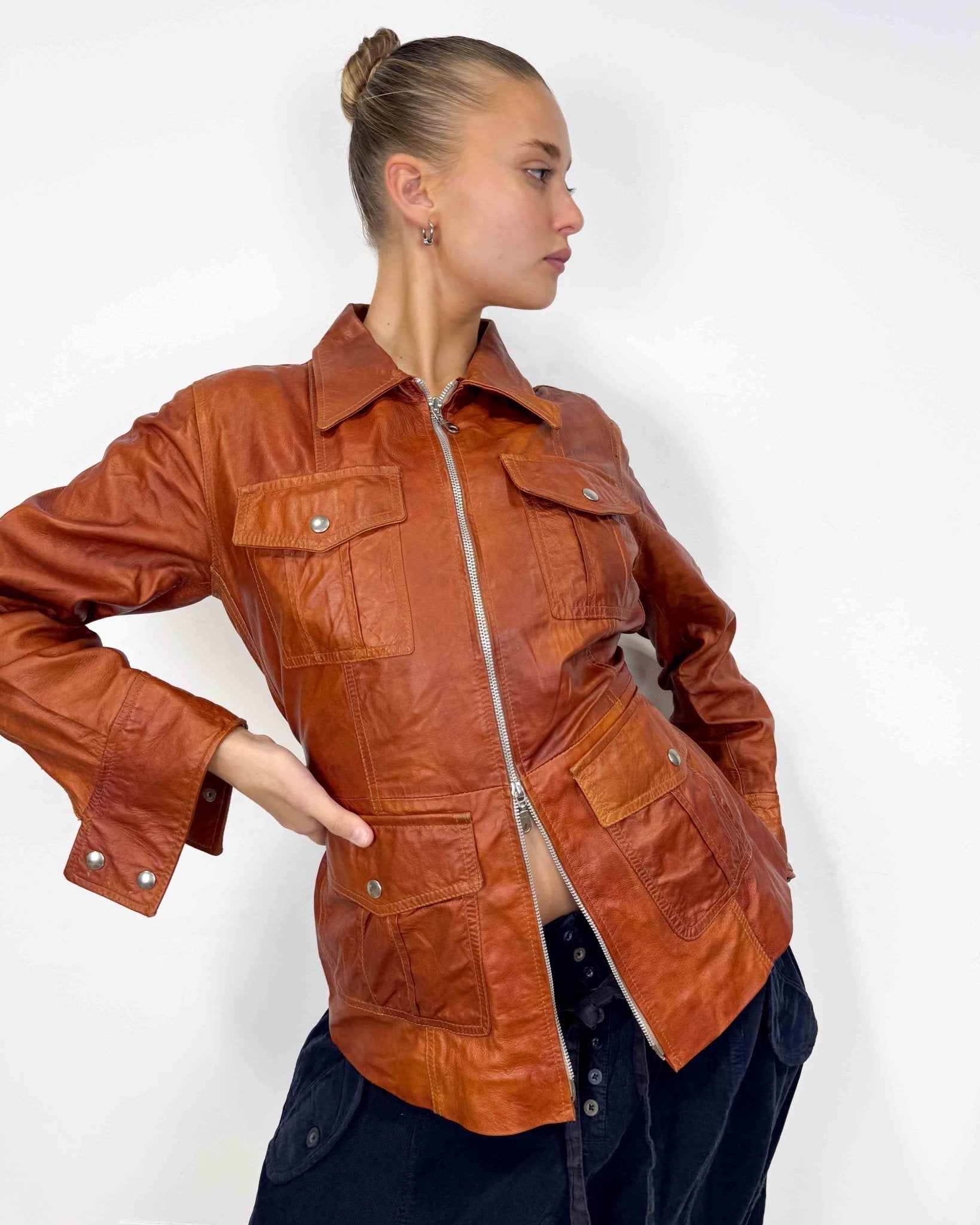 The Fabiana leather jacket - rig vert