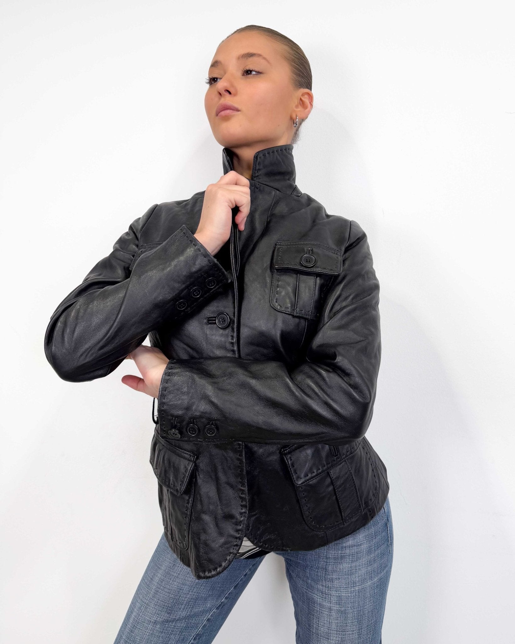 The Falicia leather jacket - rig vert