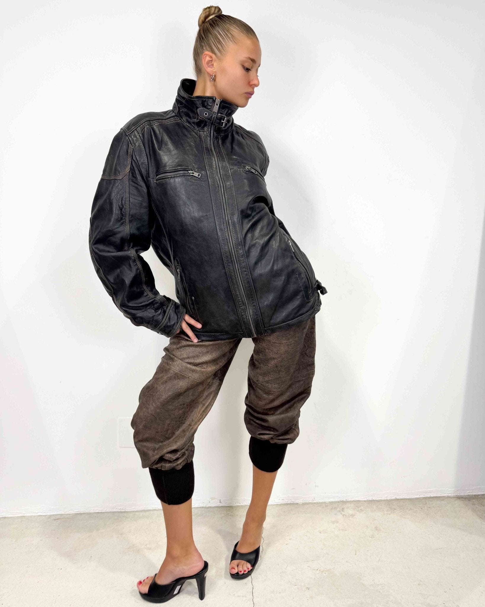 The Fatima leather jacket - rig vert