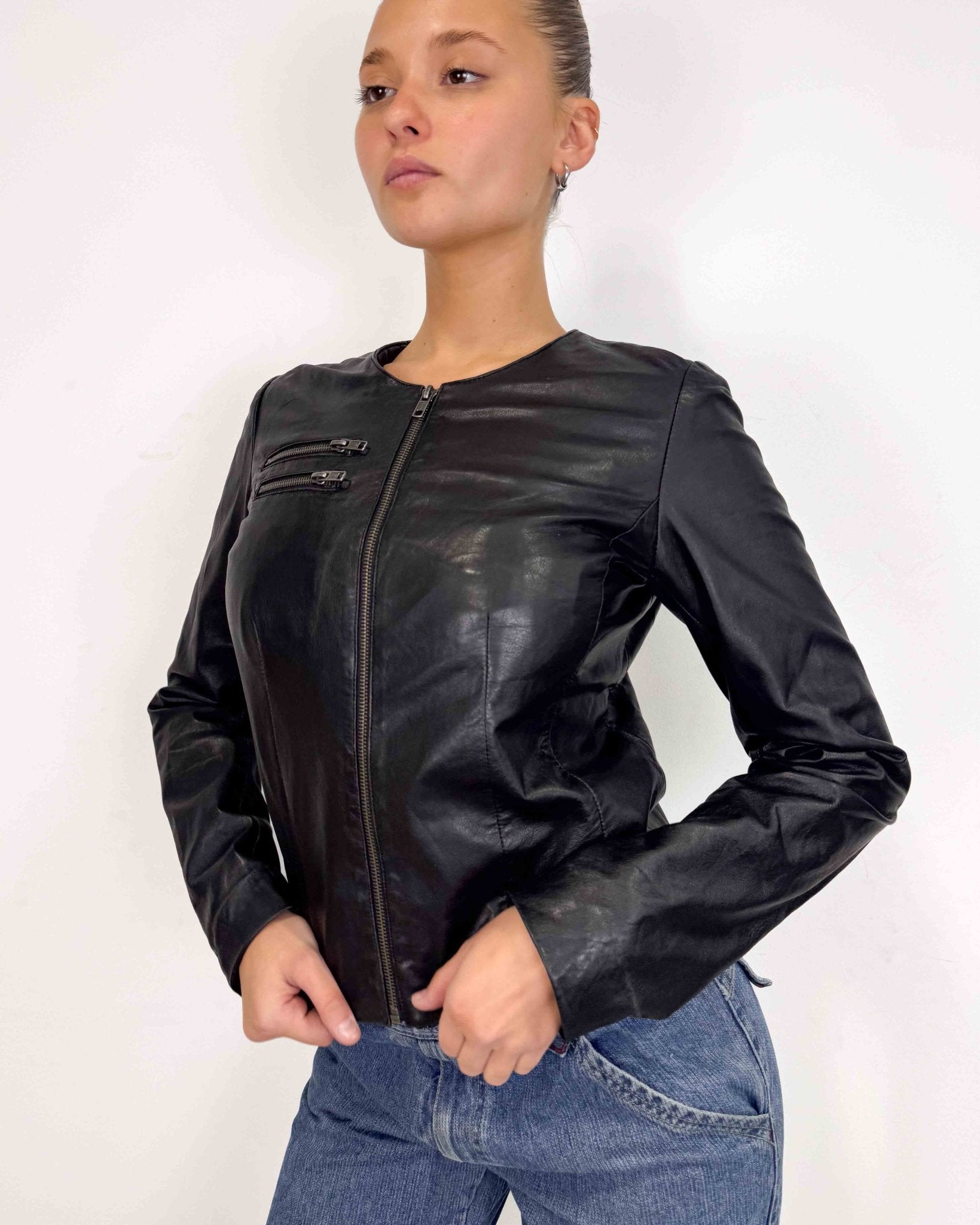 The Fianny leather jacket - rig vert