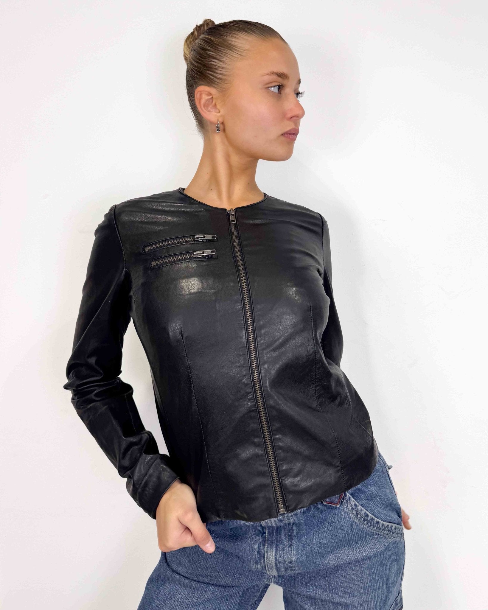 The Fianny leather jacket - rig vert