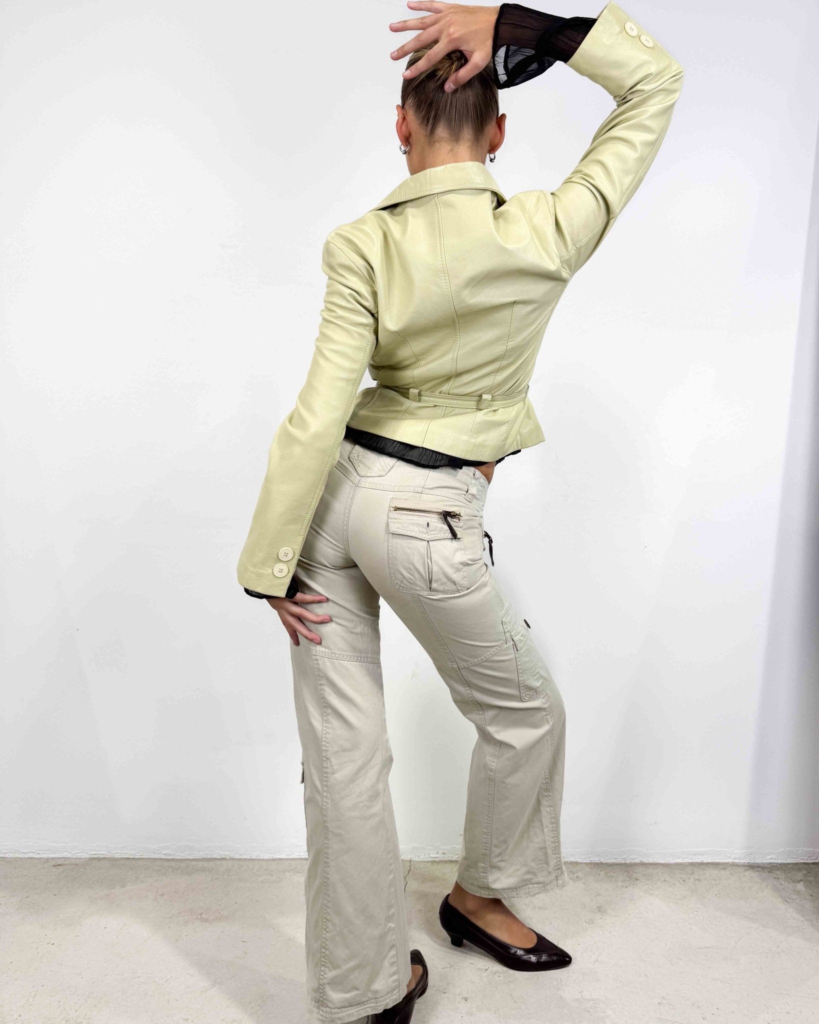 The Gabriella leather jacket - rig vert