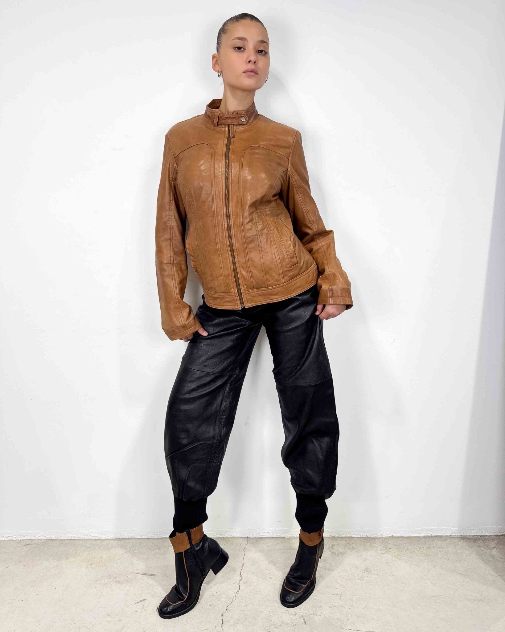 The Gabrielle leather jacket - rig vert