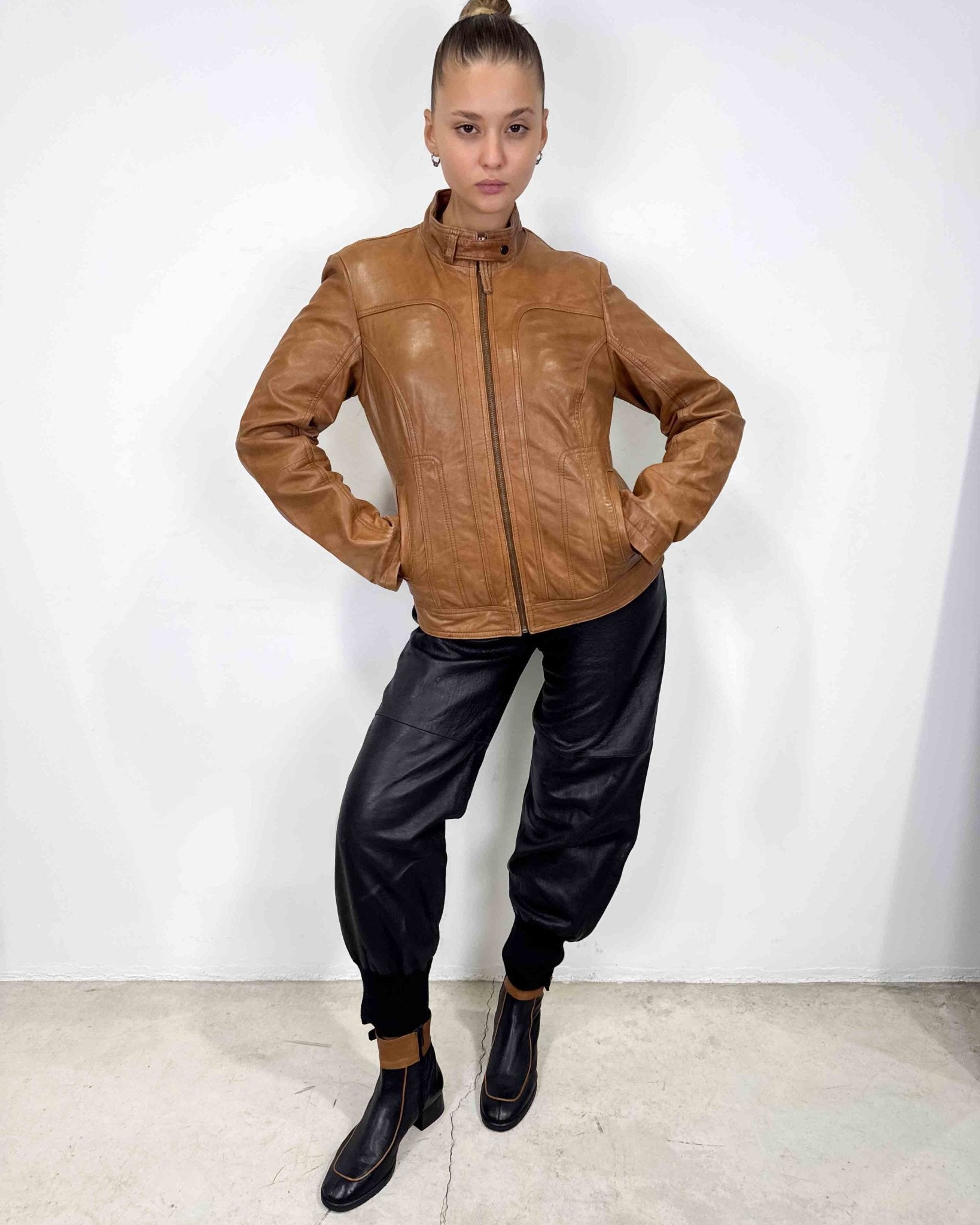 The Gabrielle leather jacket - rig vert
