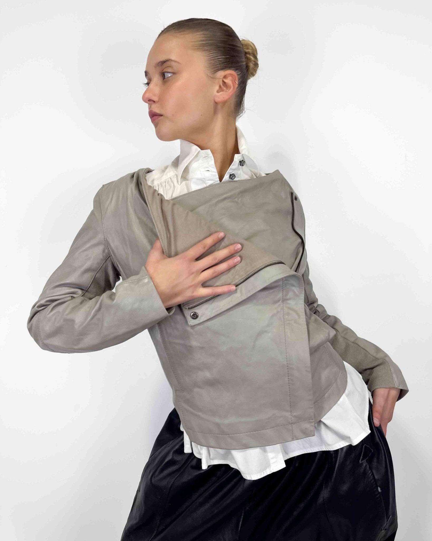 The Gada leather jacket - rig vert