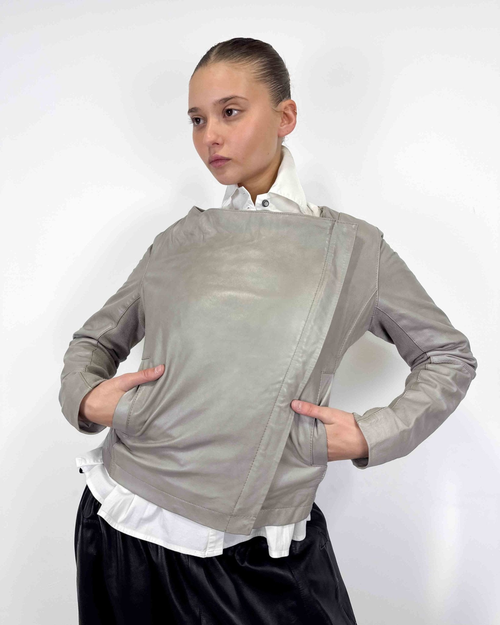 The Gada leather jacket - rig vert