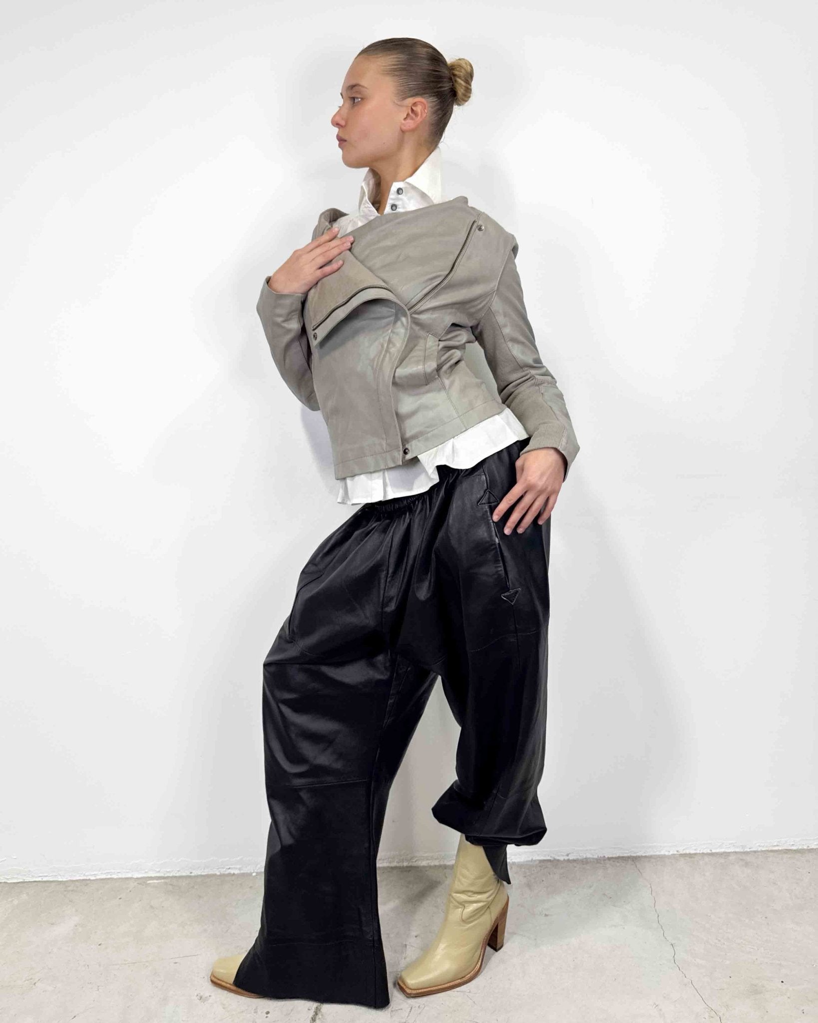 The Gada leather jacket - rig vert