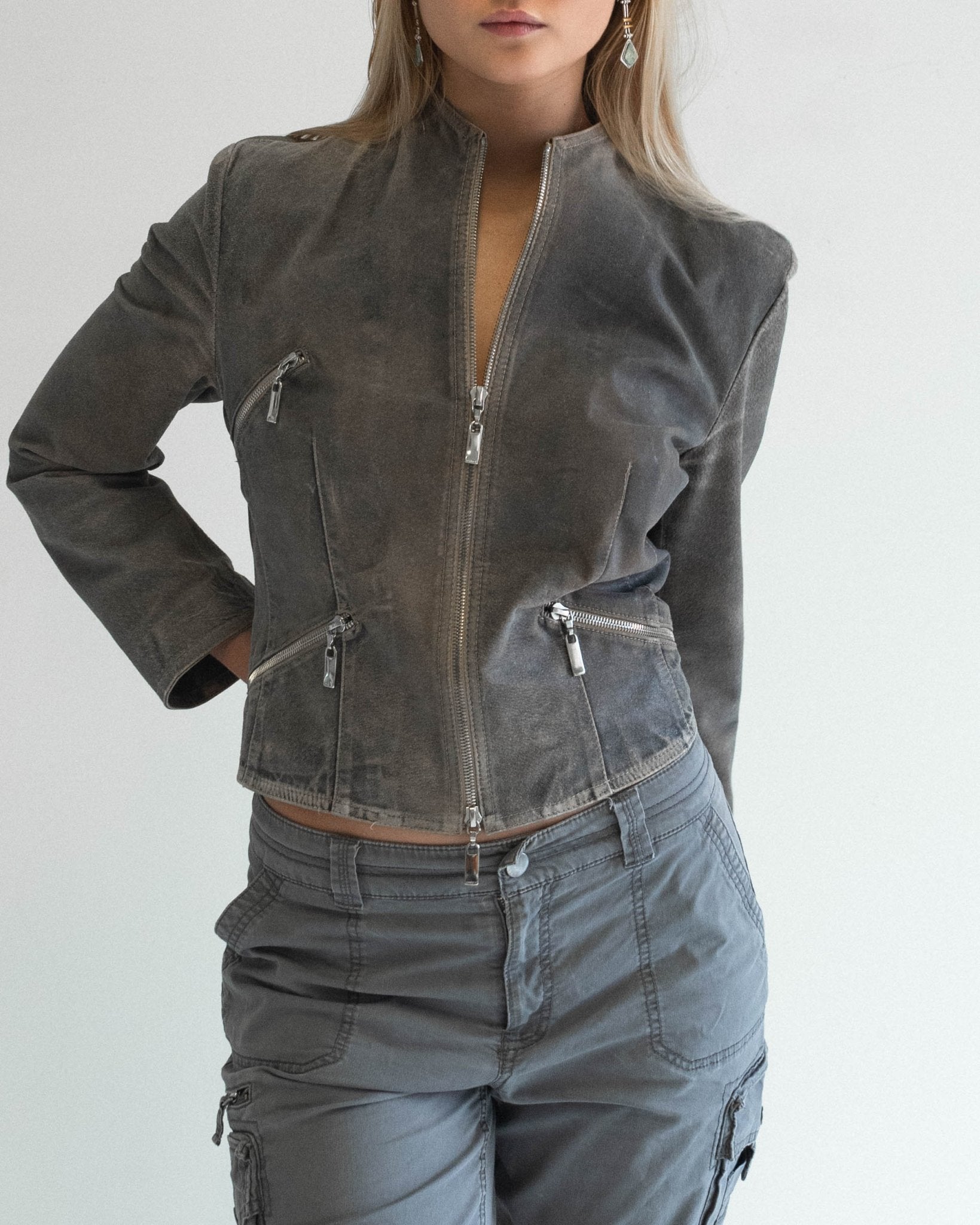 The Gaëlle Leather Jacket - rig vert