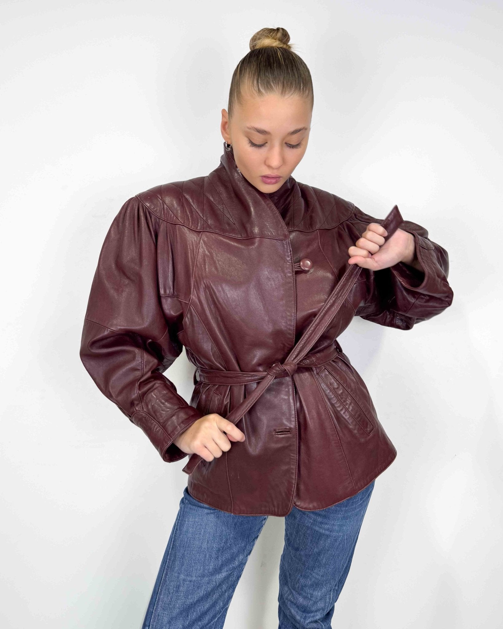 The Gigi leather jacket - rig vert