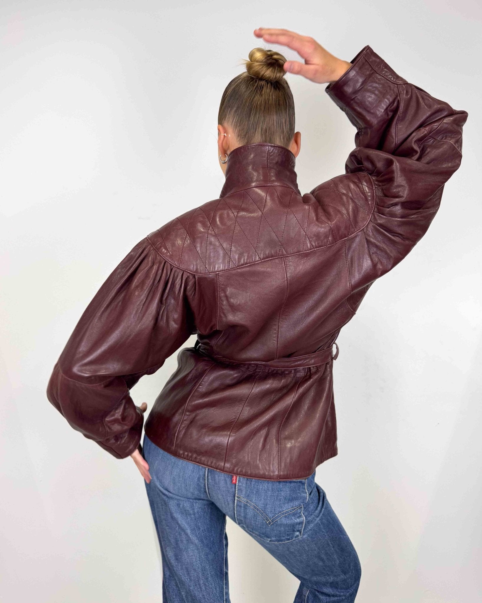 The Gigi leather jacket - rig vert
