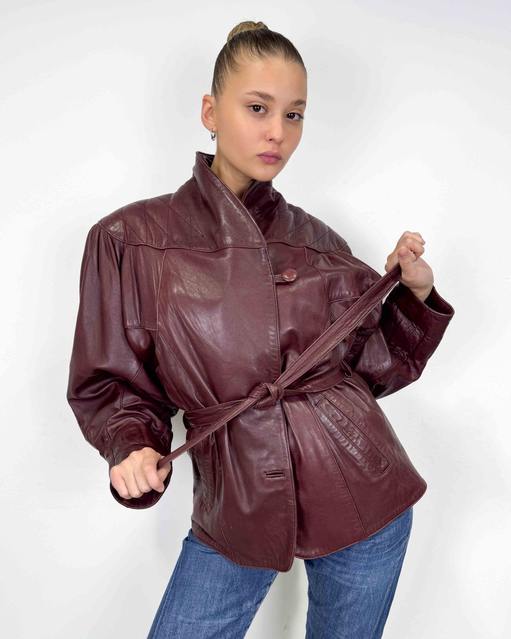 The Gigi leather jacket - rig vert