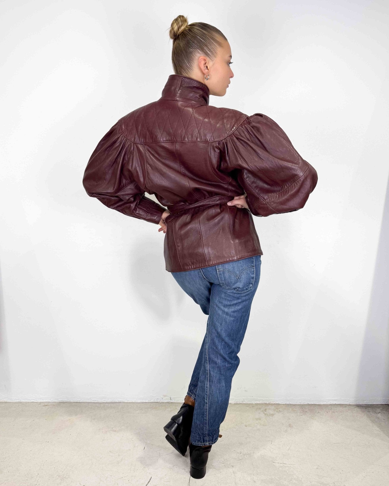 The Gigi leather jacket - rig vert