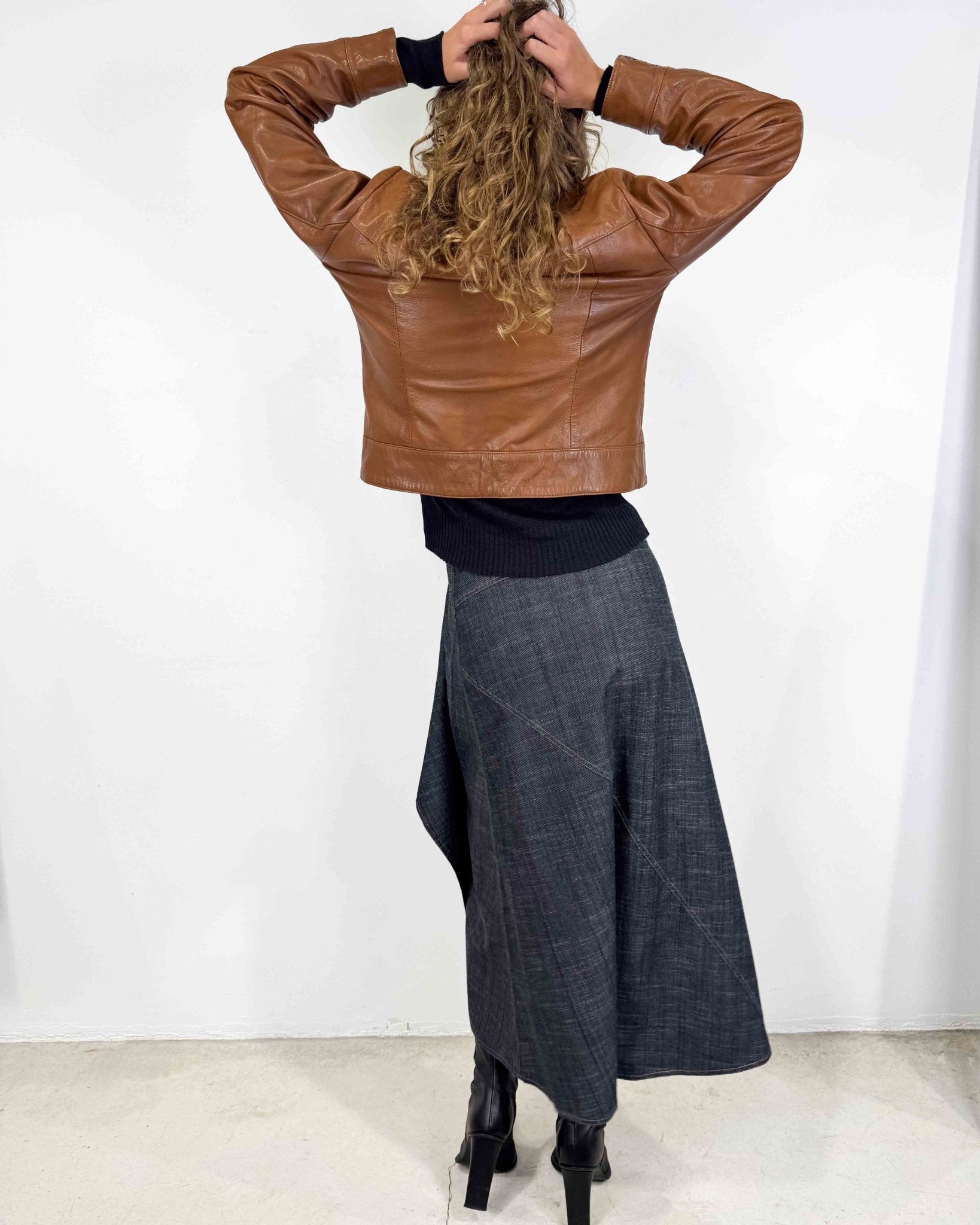 The Ginny leather jacket - rig vert