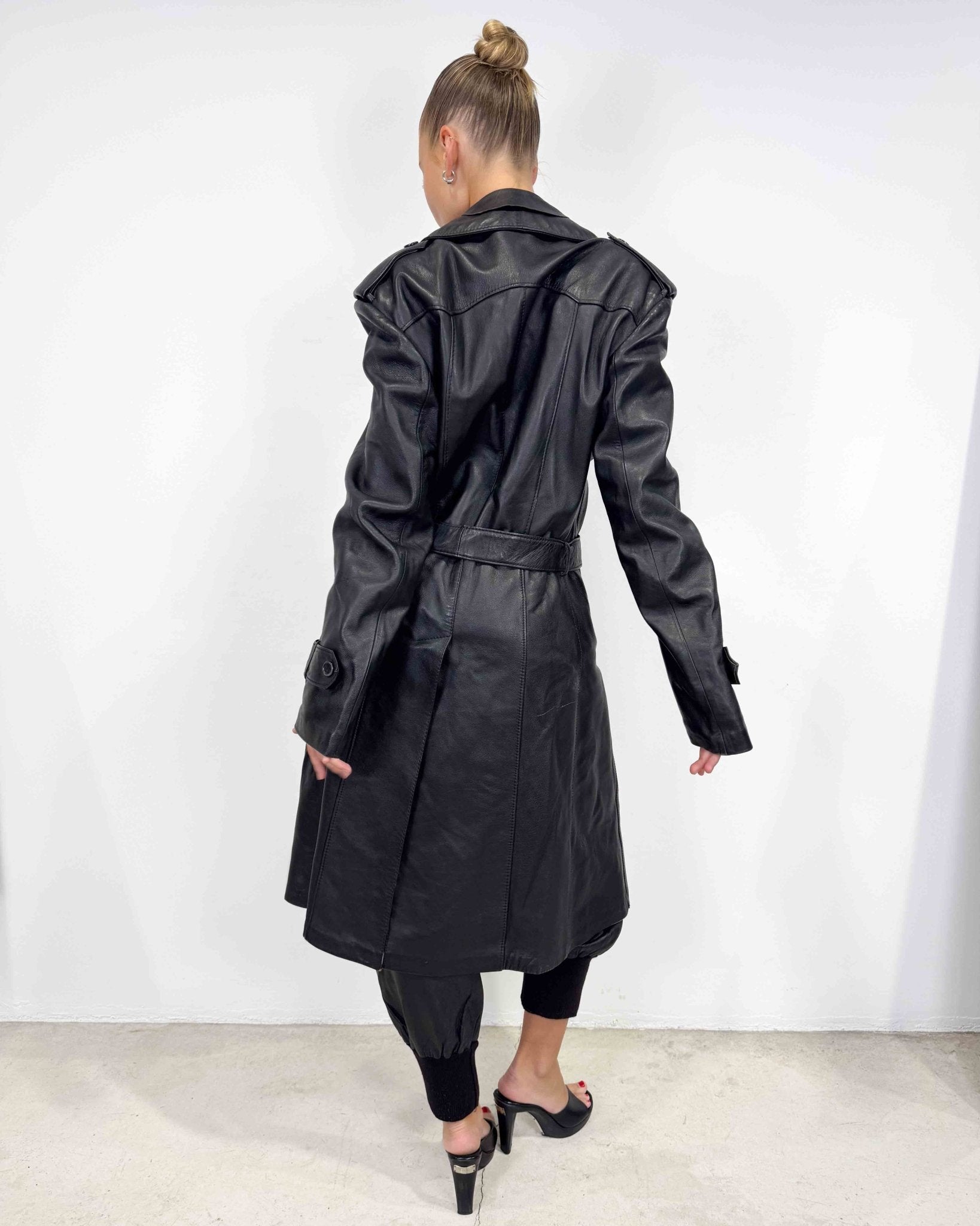 The Gwendolyn leather coat - rig vert